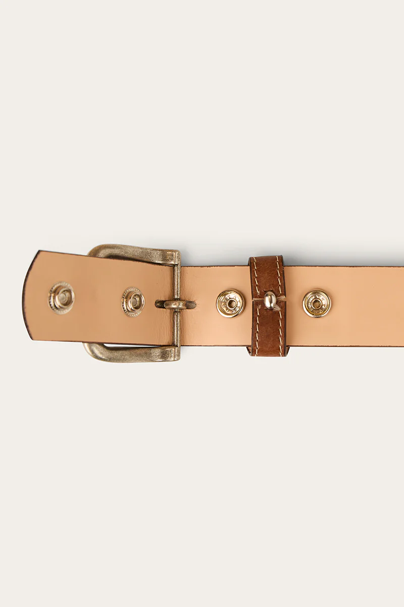 Diamond T Belt - Tan / Silver