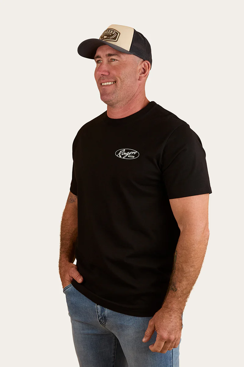 Mud Sweat Beers Mens Loose Fit T-Shirt - Black