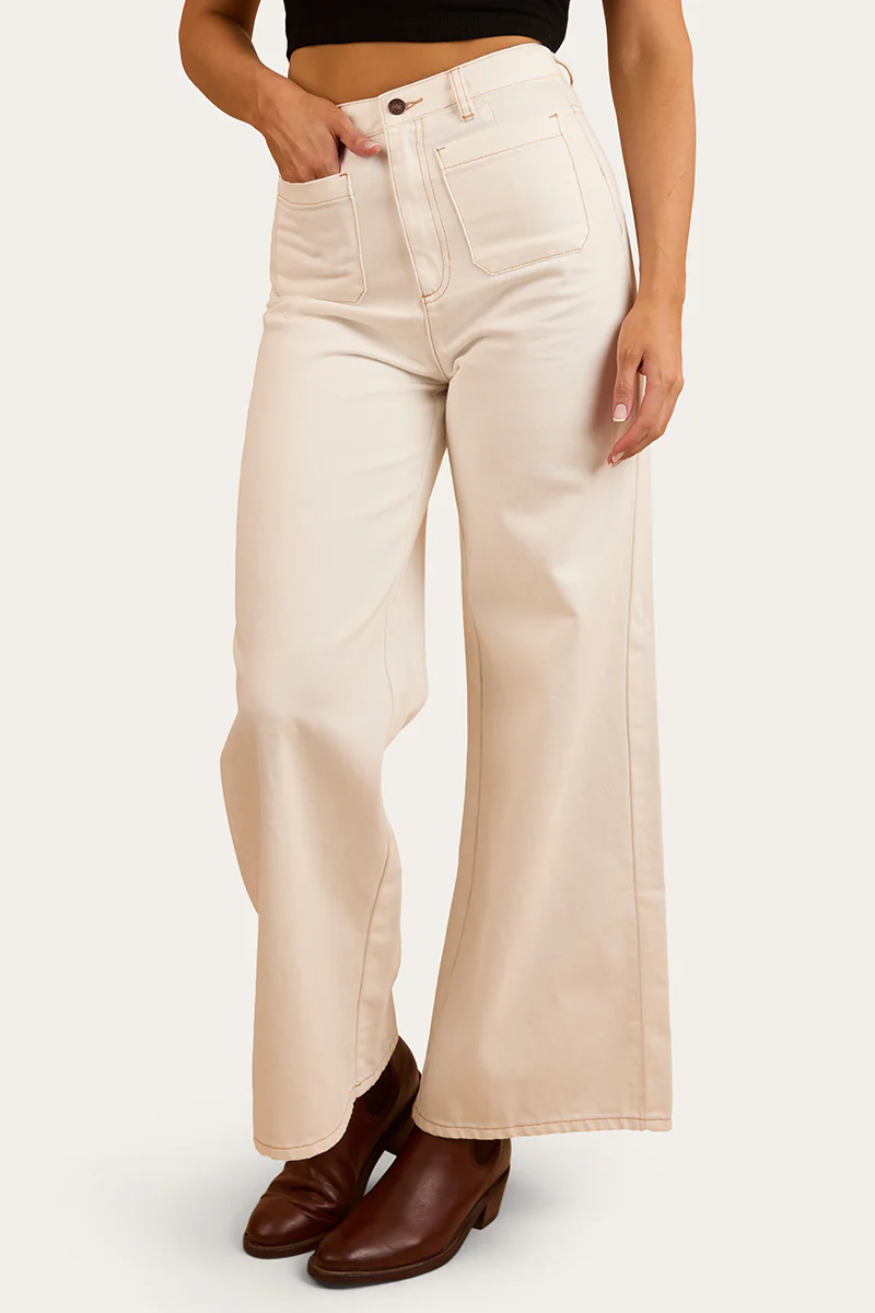 Milani Womens Wide Leg Pant - Off White