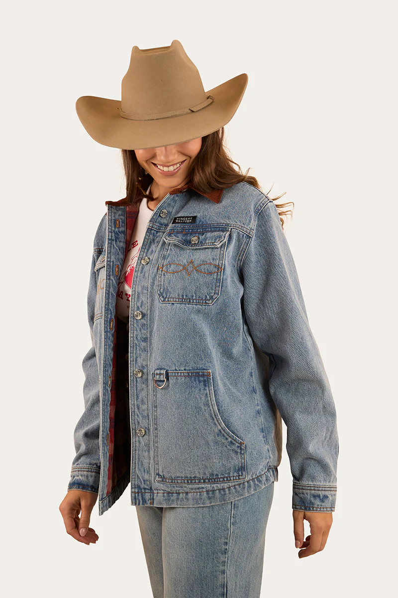 Rosebrook Womens Overshirt - Light Wash Blue