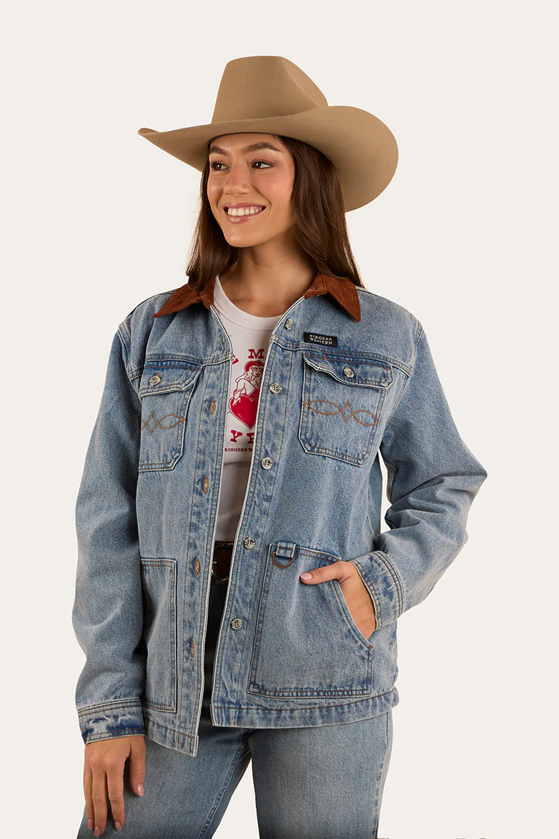 Rosebrook Womens Overshirt - Light Wash Blue