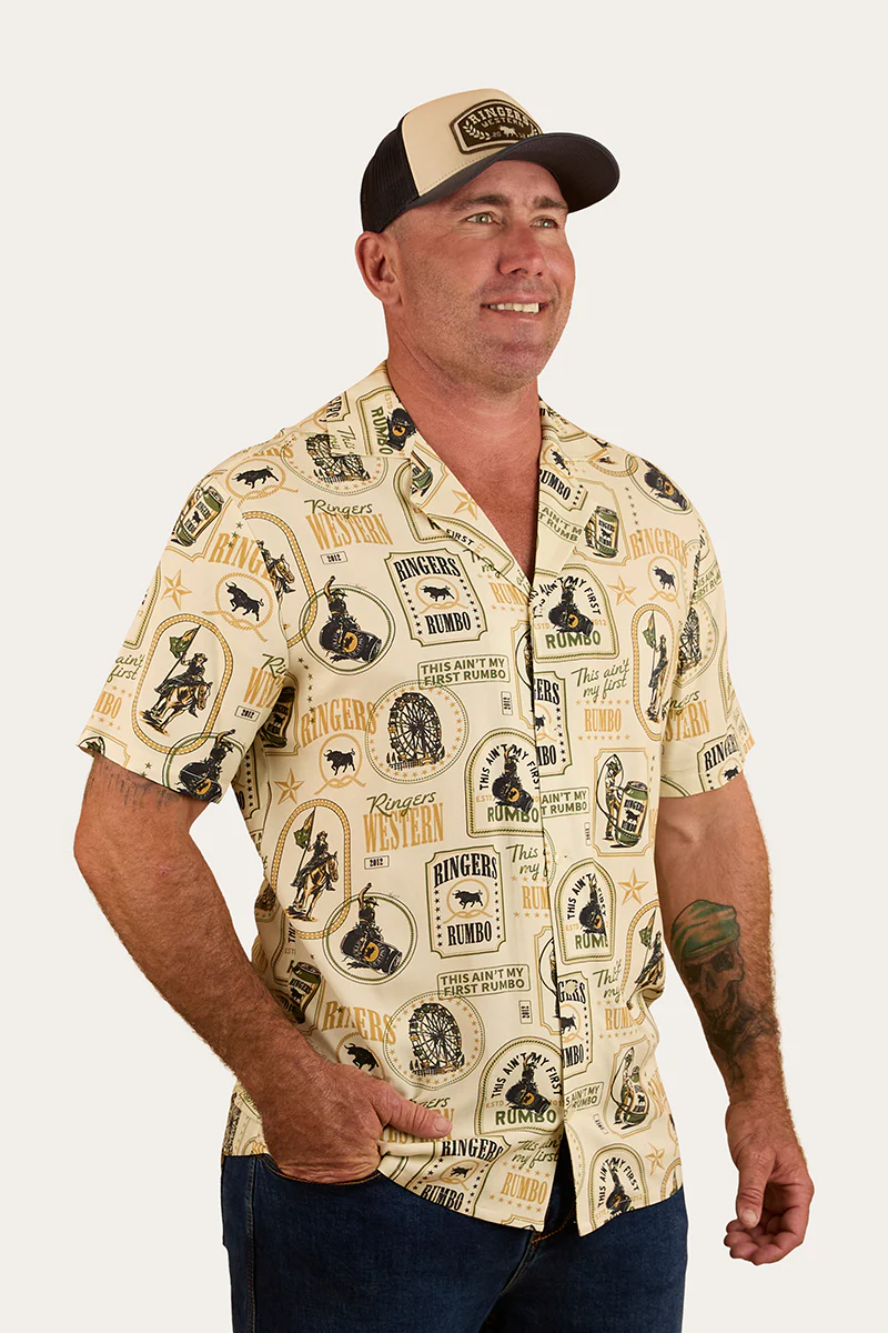 Aint My First Rumbo Mens Pub Shirt - Off White