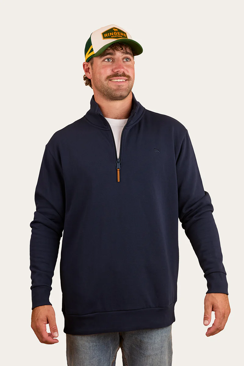 Strand Mens 1/4 Zip Crew - Navy