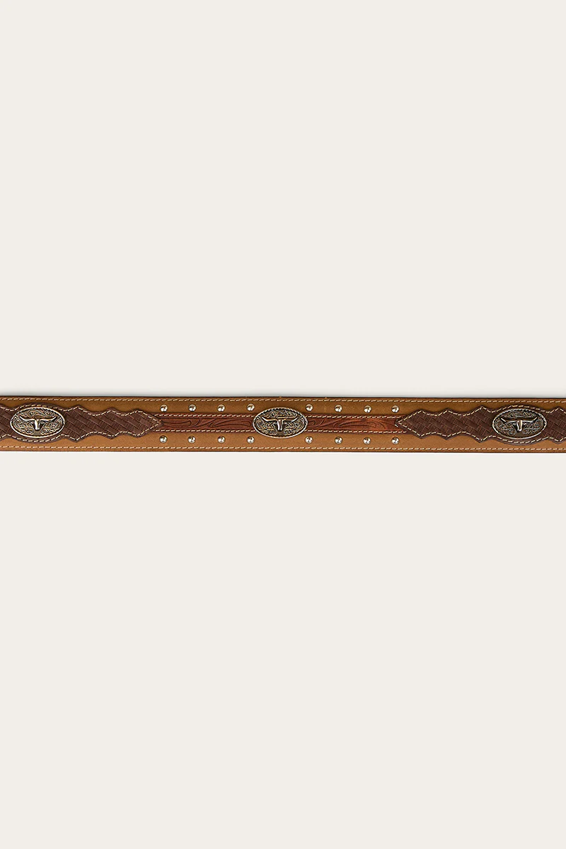 Cattleman Belt - Brown / Silver