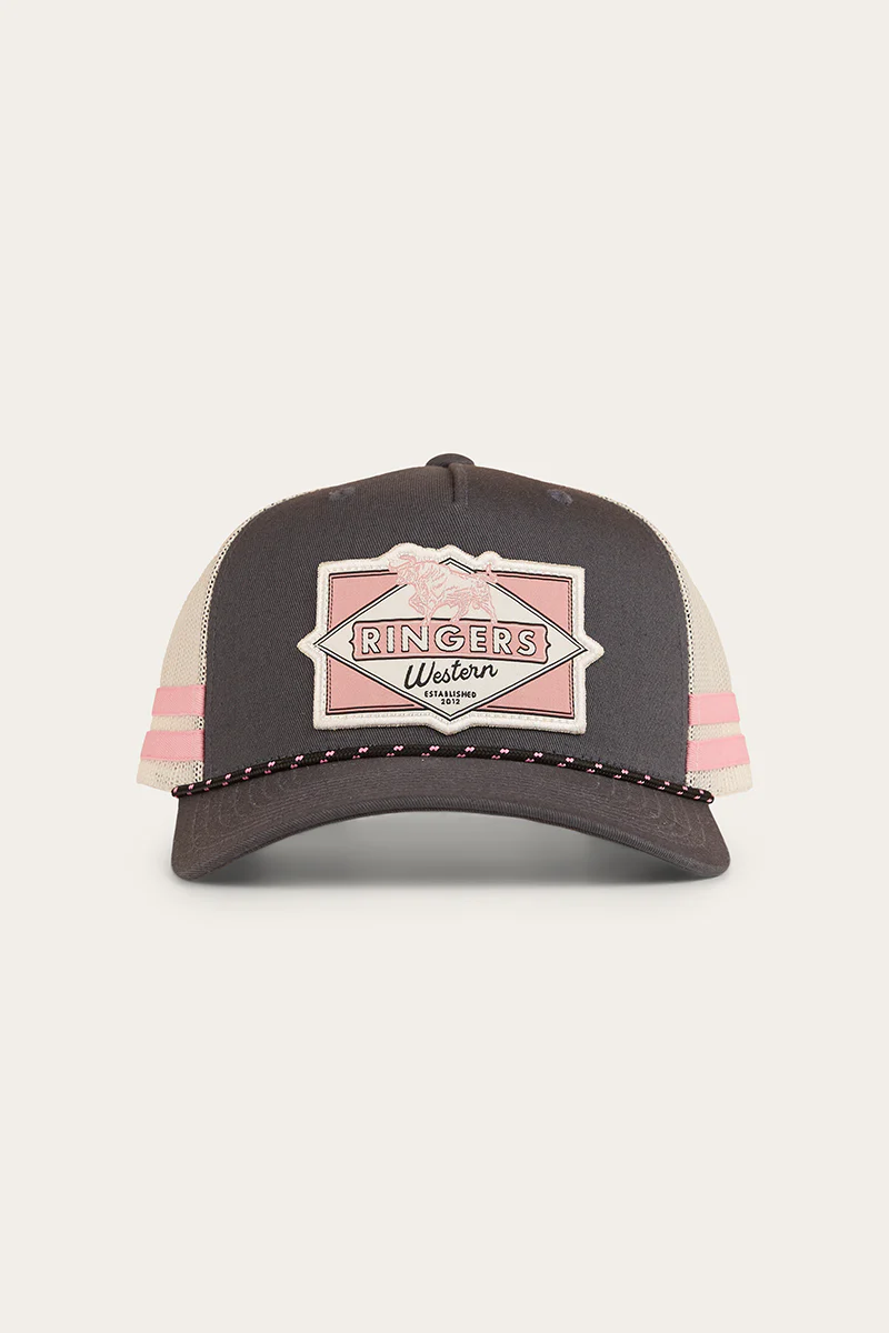 Hometown Trucker Cap - Charcoal / Rosey