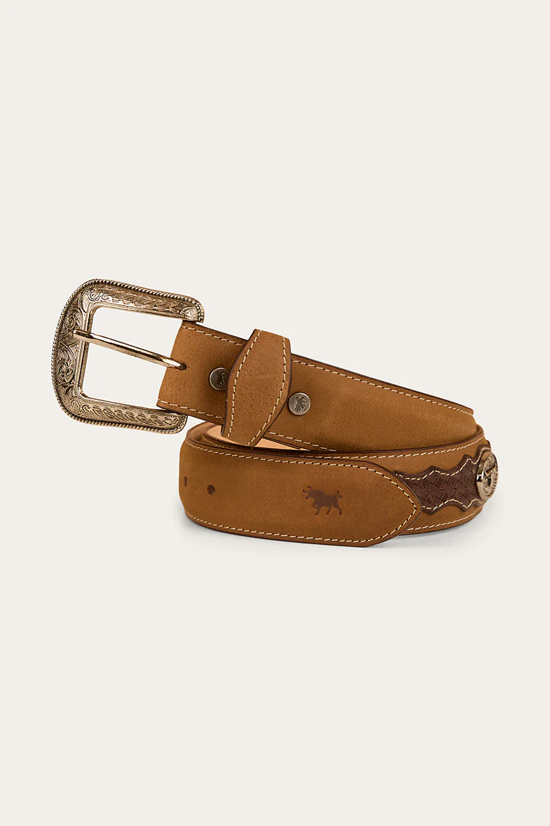 Cattleman Belt - Brown / Silver