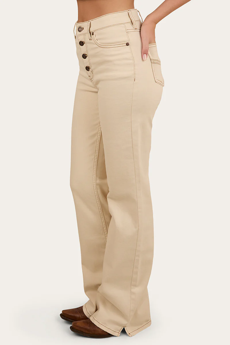 Betsy Womens Highrise Bootleg Jean - Off White