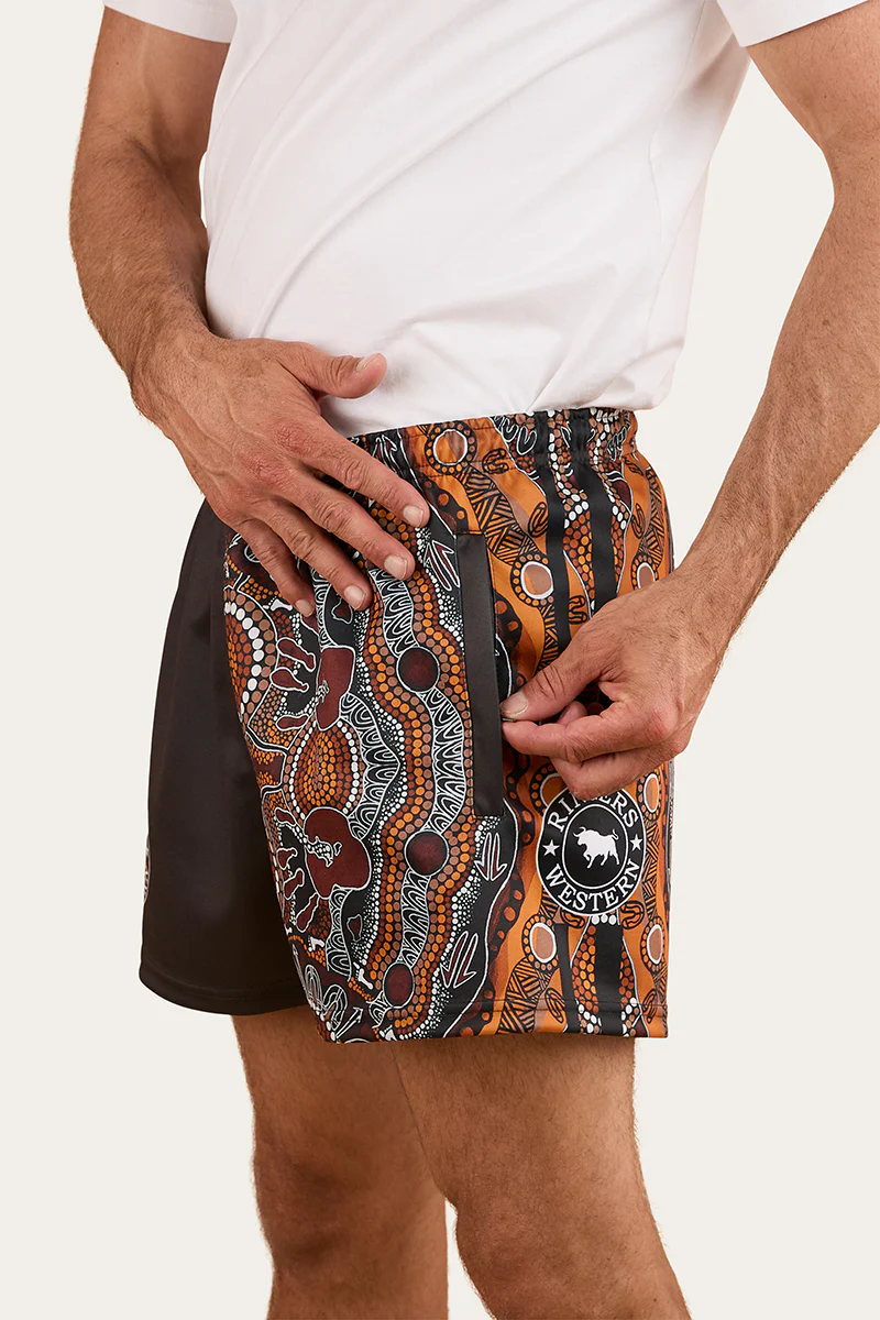 Walkabout Warrior Footy Short - Charcoal / Multi