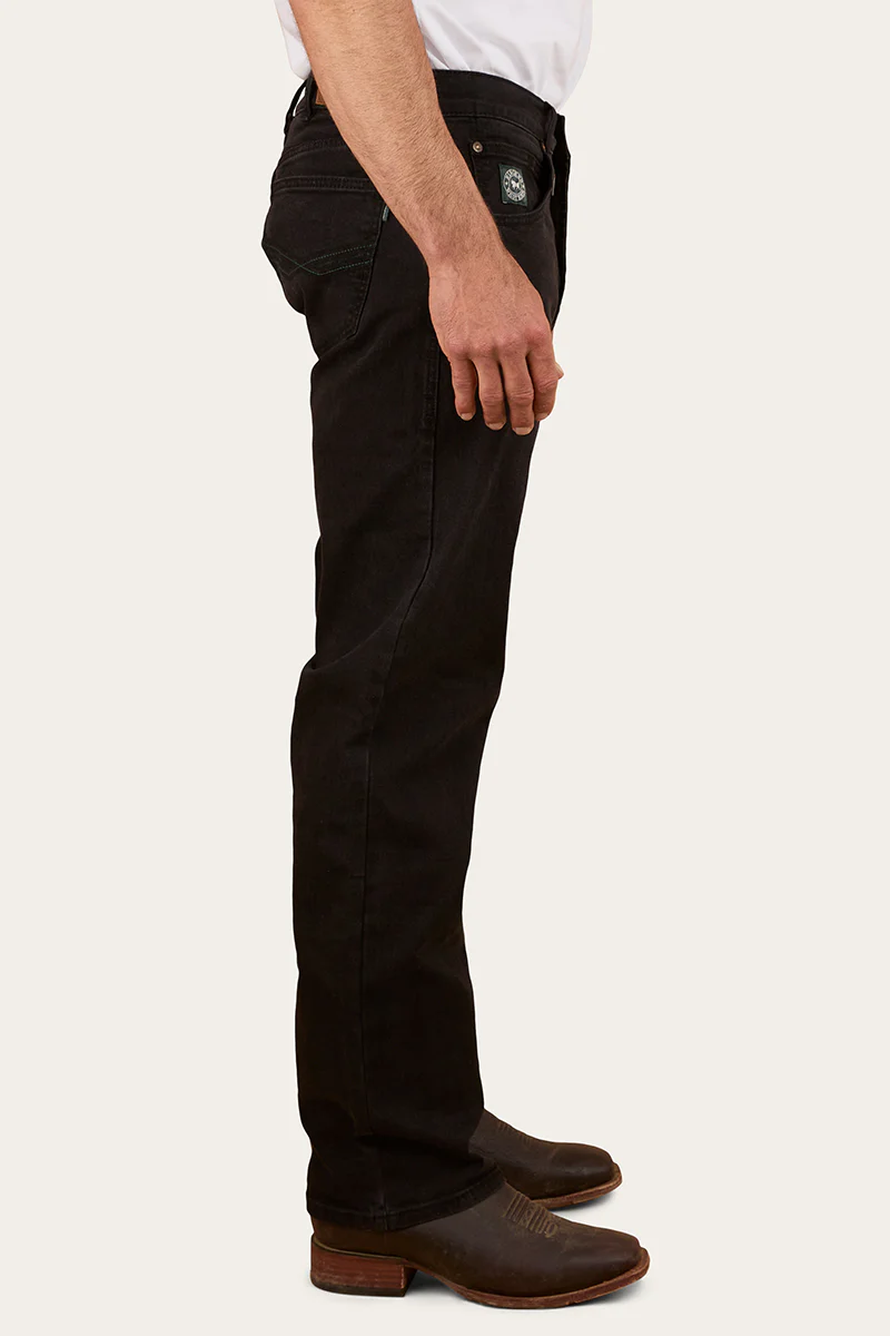 Muster Mens Slim Straight Fit Jeans - Black