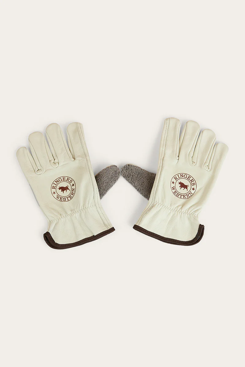 Big Dog Leather Gloves - Ivory