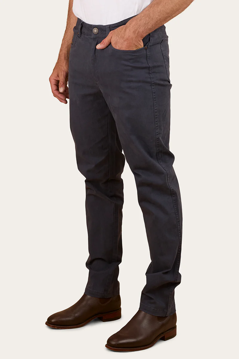 Avondale Mens 5 Pocket Stretch Drill Jeans - Steel Blue