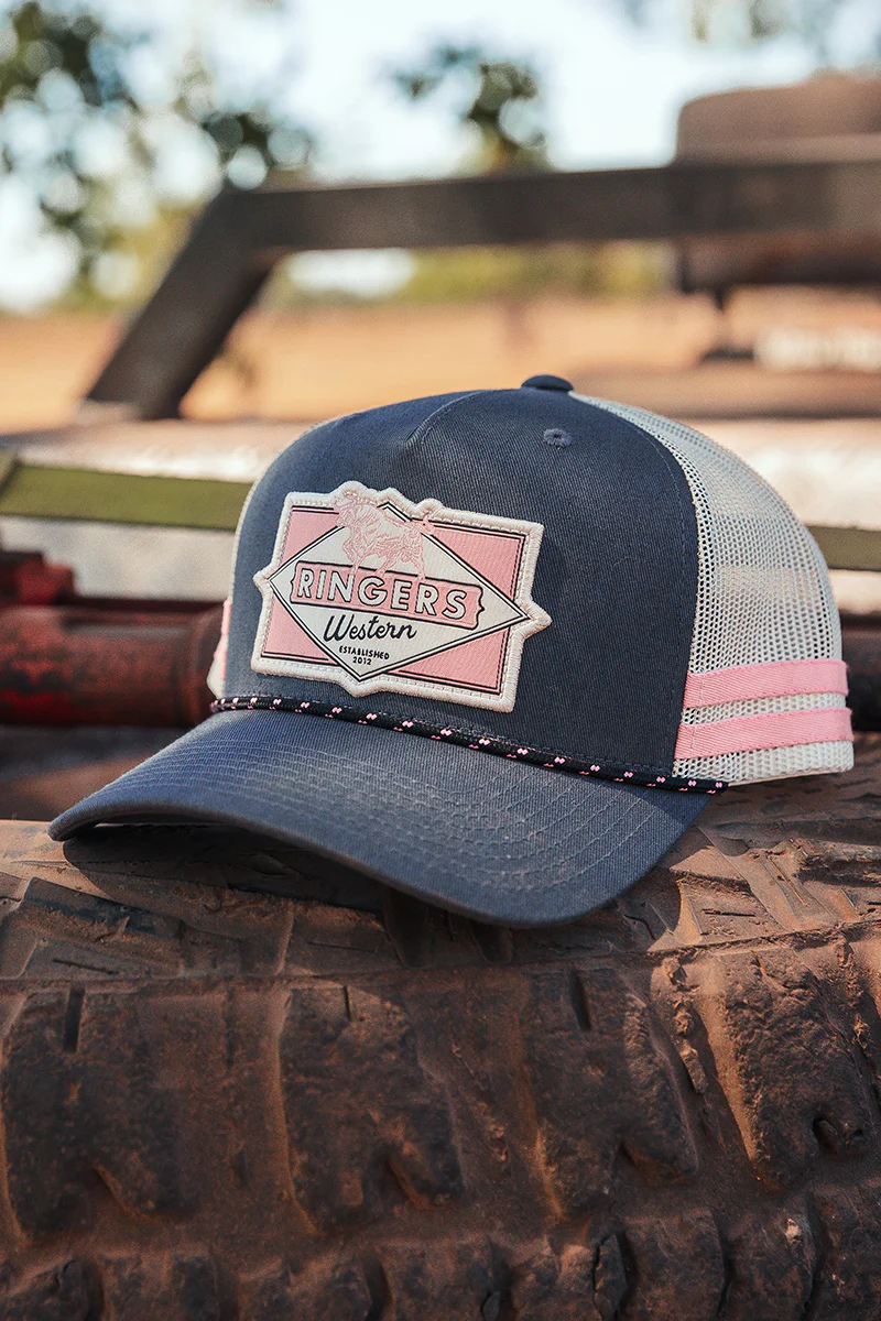 Hometown Trucker Cap - Charcoal / Rosey