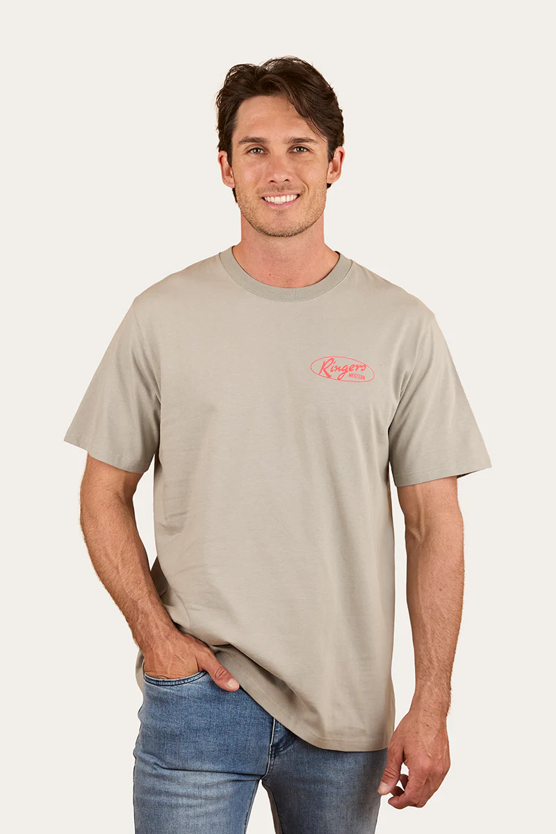 Mud Sweat Beers Mens Loose Fit T-Shirt - Cement