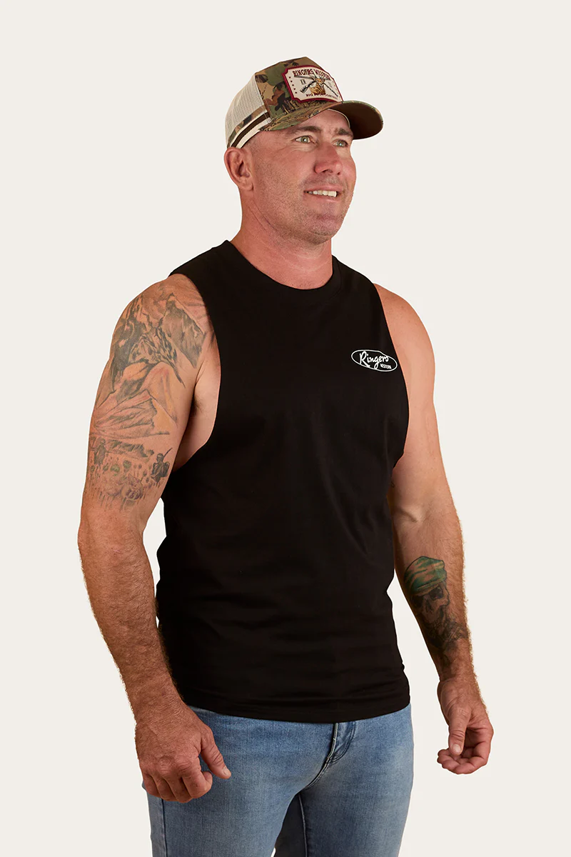 Mud Sweat Beers Mens Muscle Tank - Black