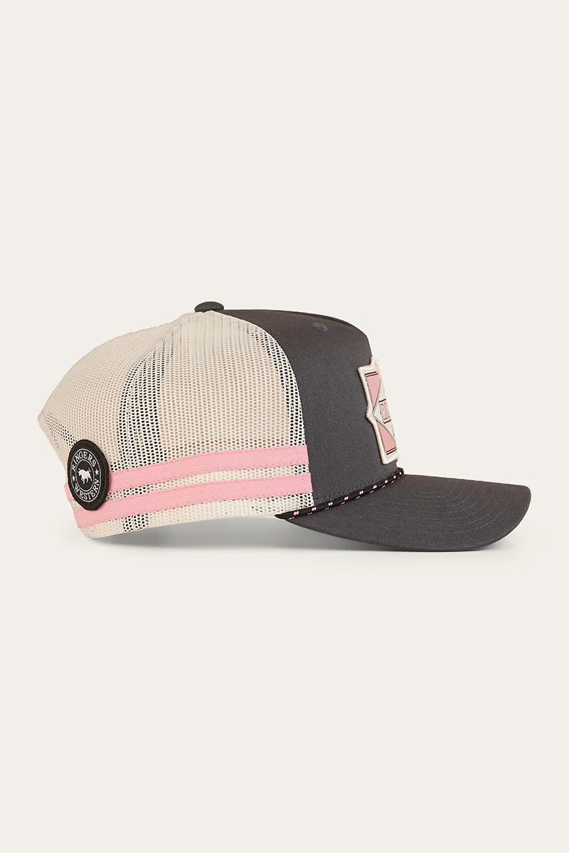 Hometown Trucker Cap - Charcoal / Rosey