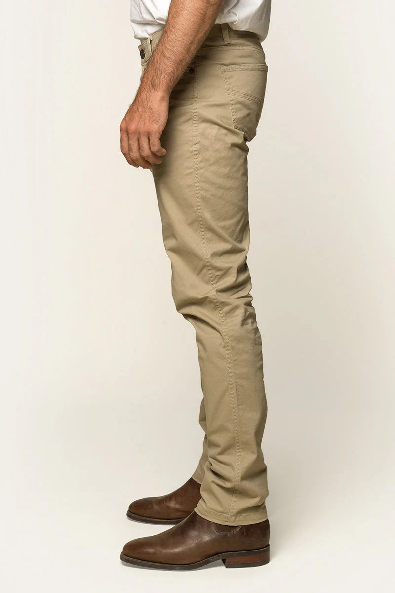 Avondale Mens 5 Pocket Stretch Drill Jeans - Khaki