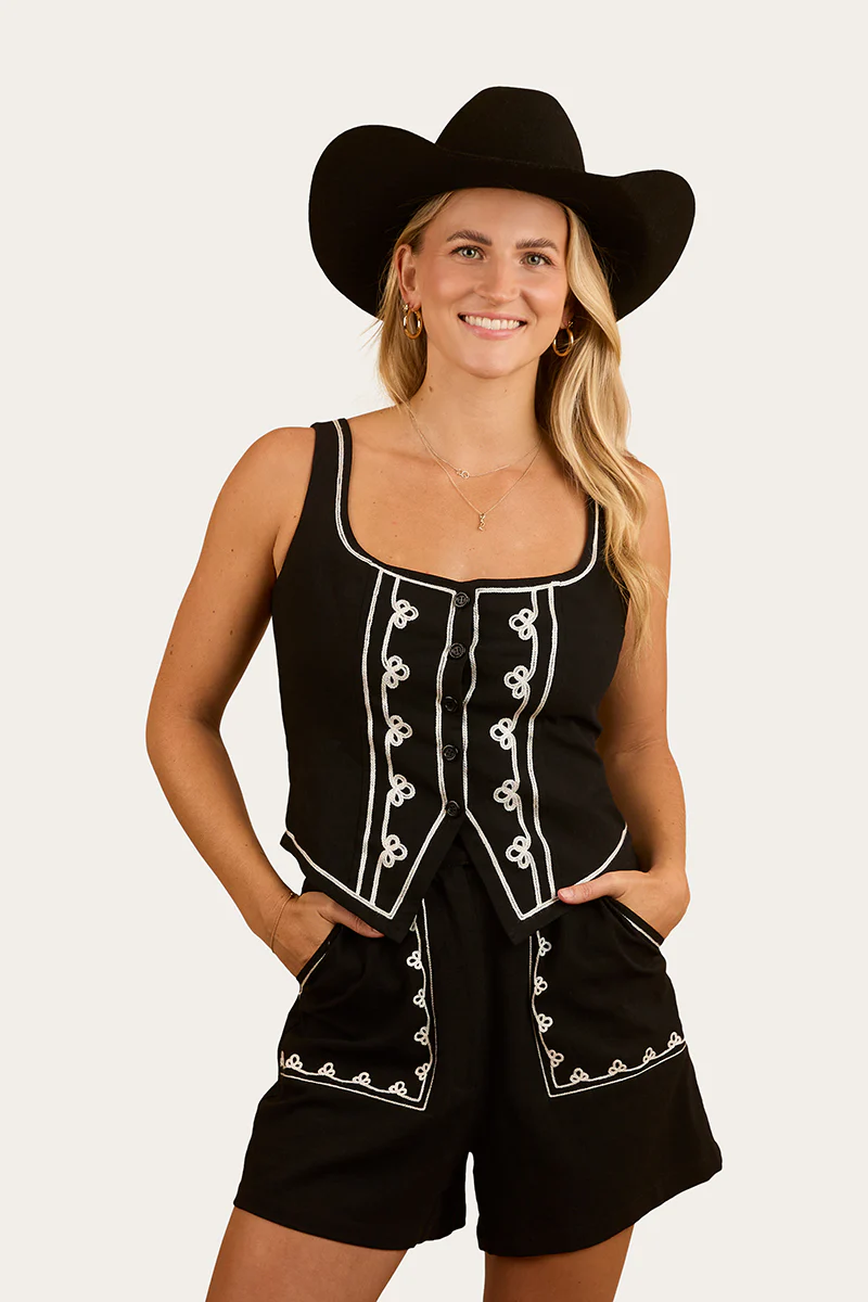 Westley Embroidered Short - Black