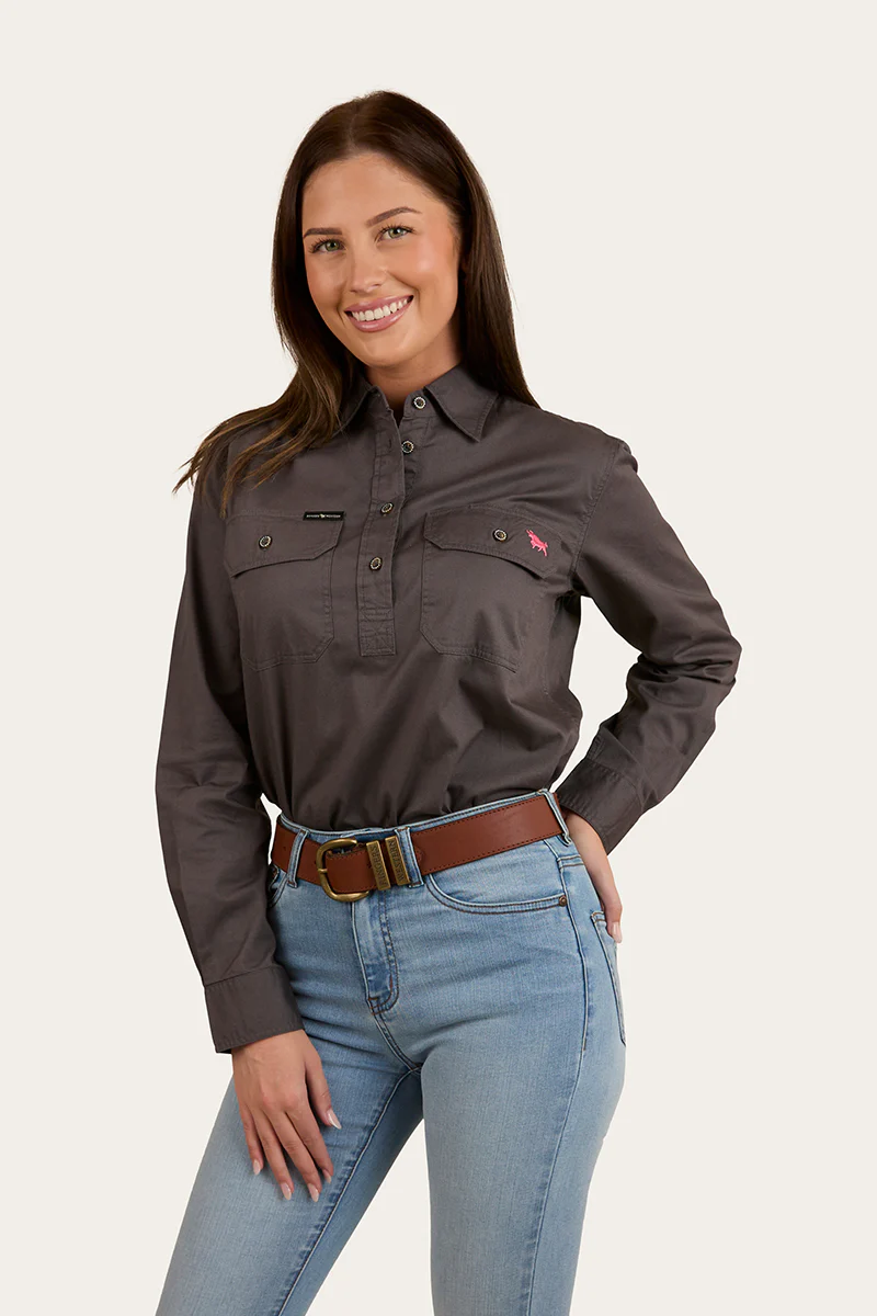 Condora Womens Half Button Work Shirt - Magnum