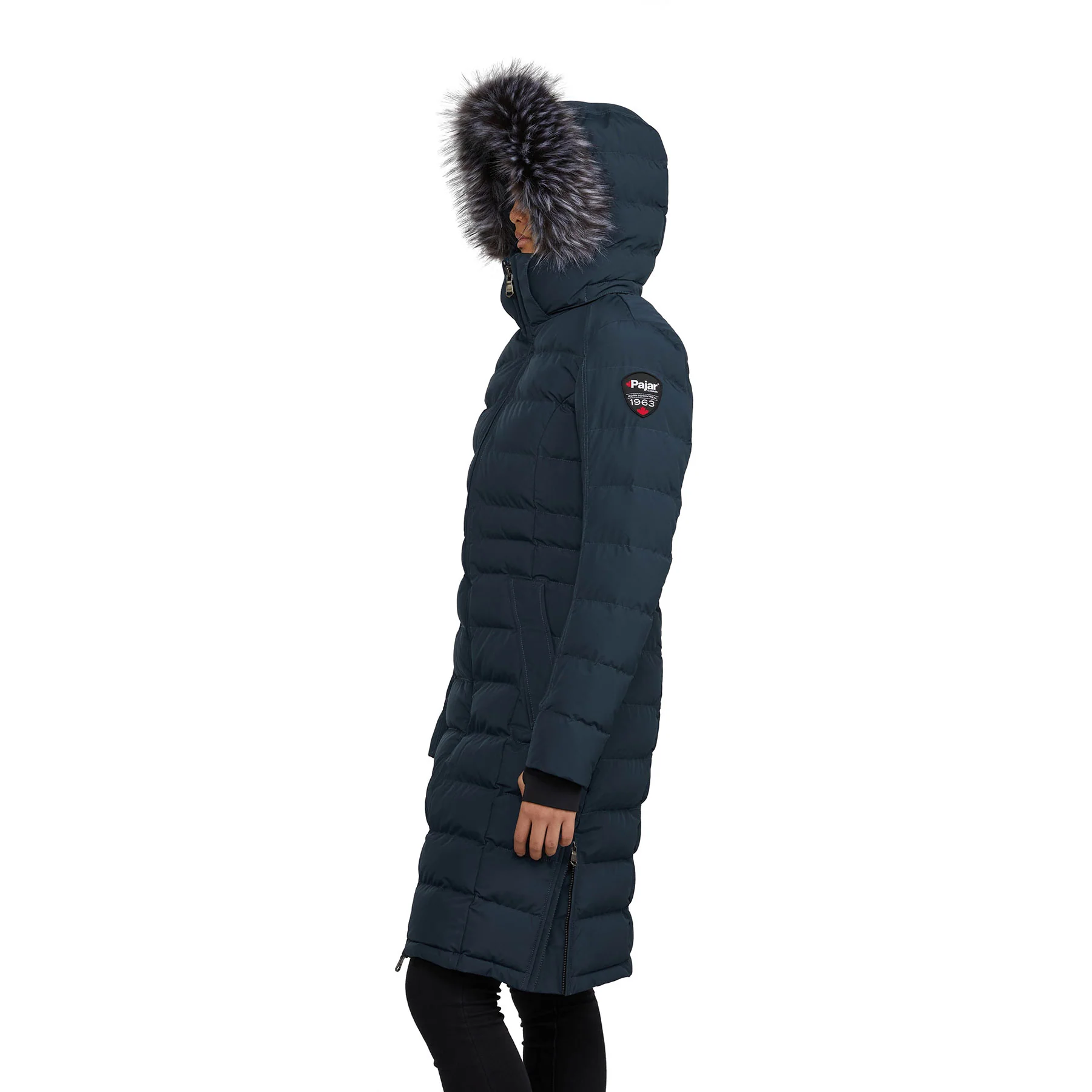 Venice Women's Long Puffer w/ removable faux-fur trim