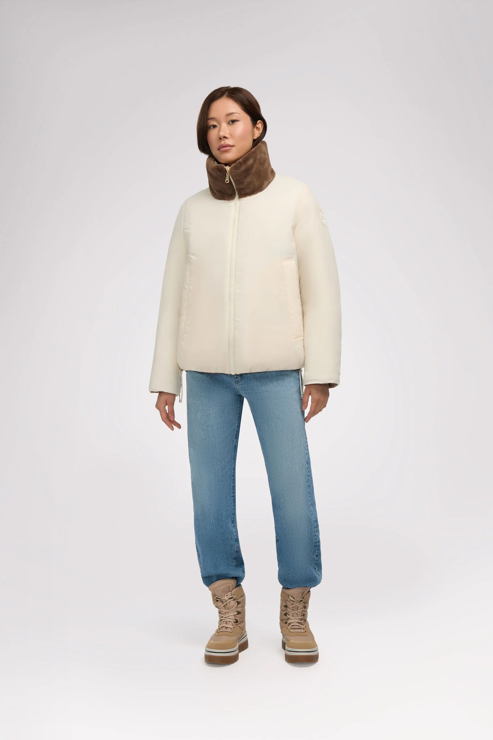 Vanita Women's Boxy Reversible Puffer