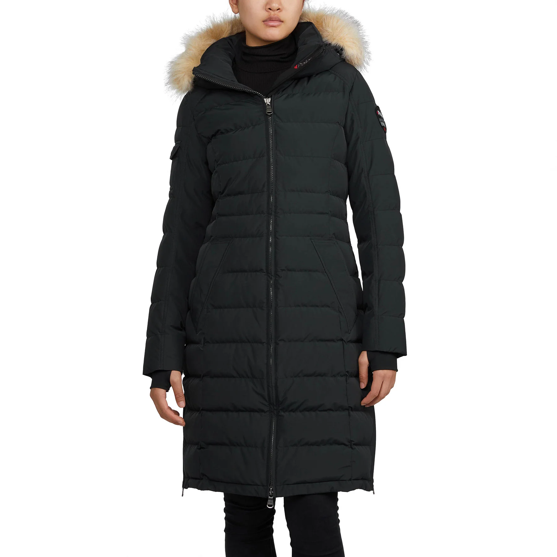 Venice Women's Long Puffer w/ removable faux-fur trim