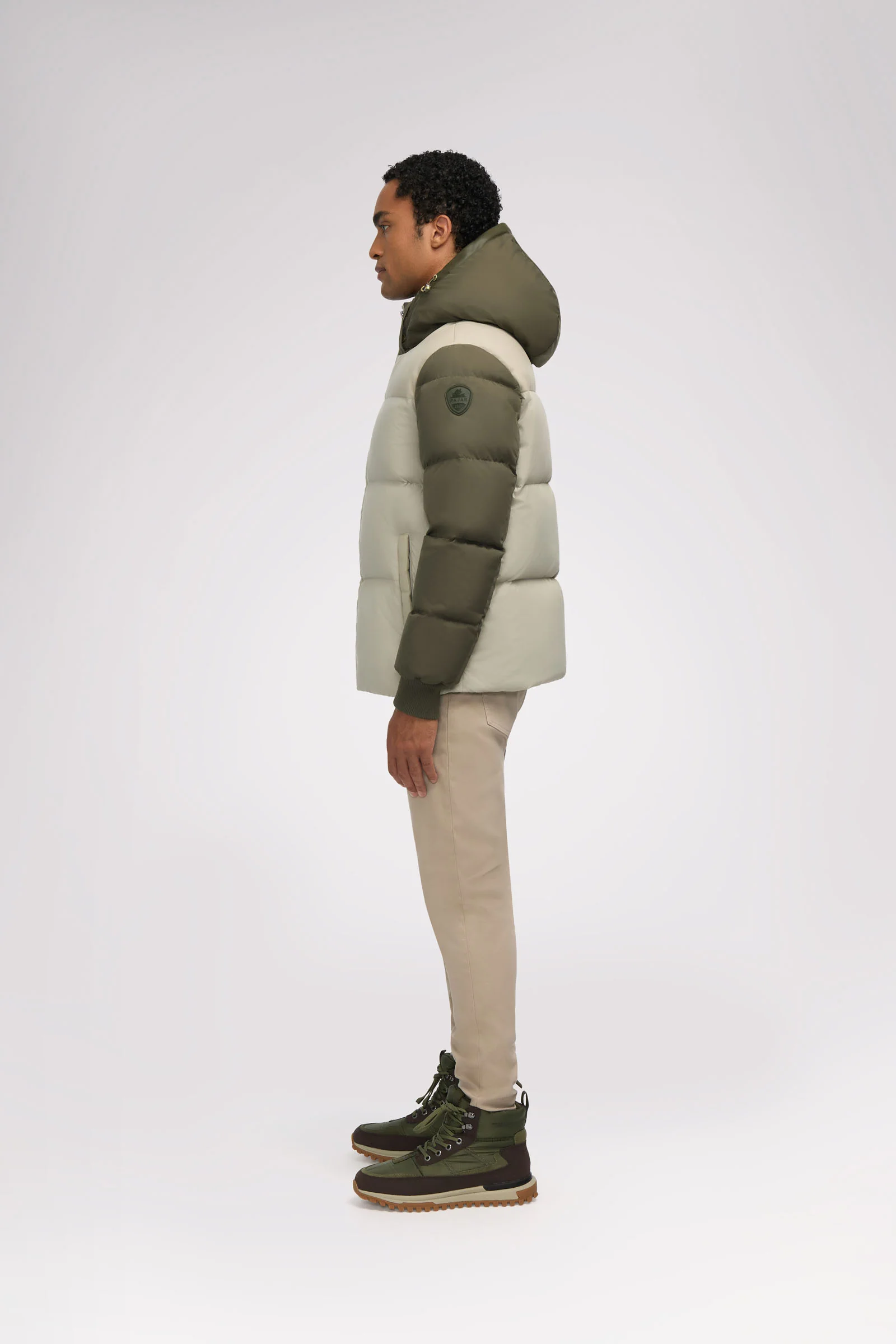 Rigel Men's Mixed Media Faux Shearling Puffer