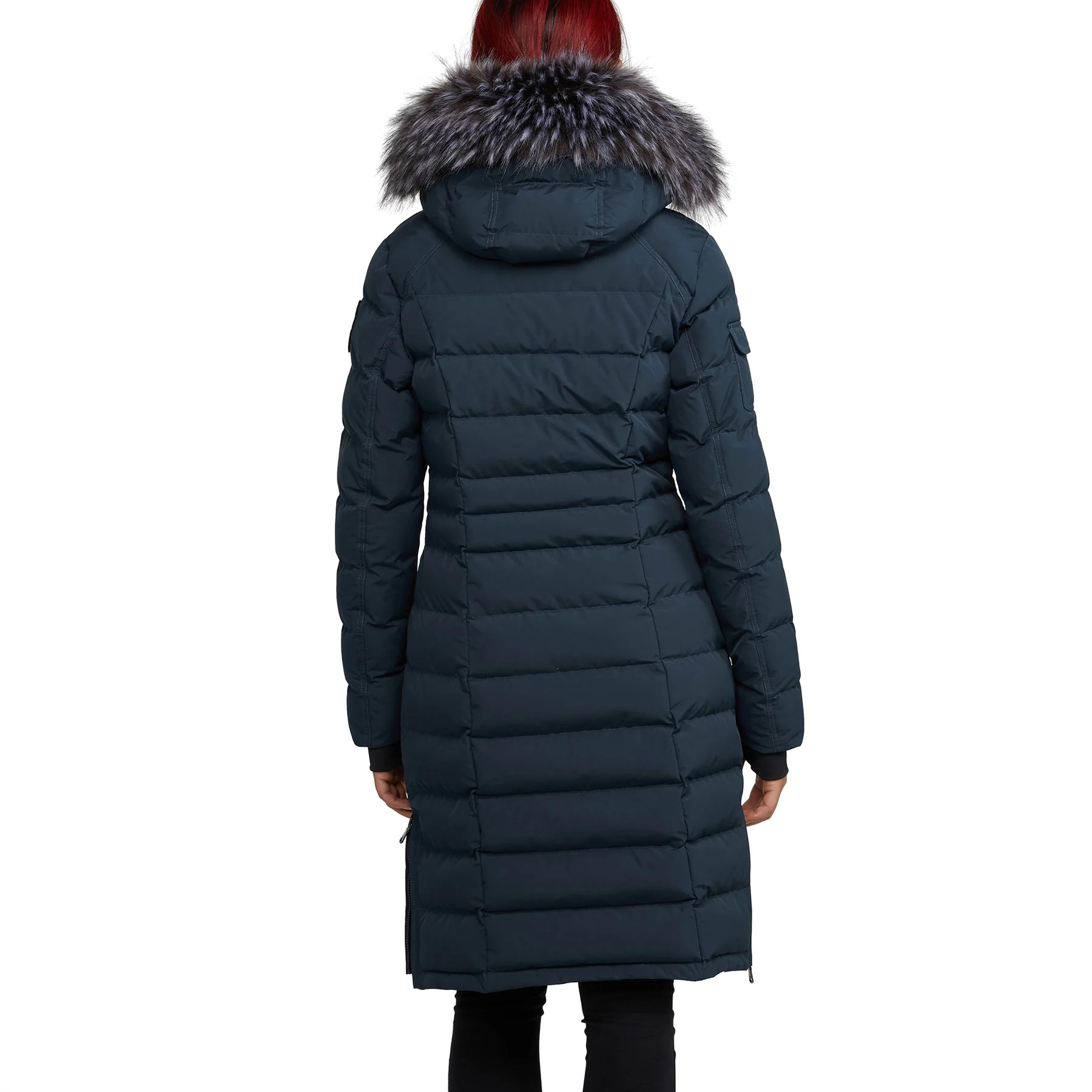 Venice Women's Long Puffer w/ removable faux-fur trim