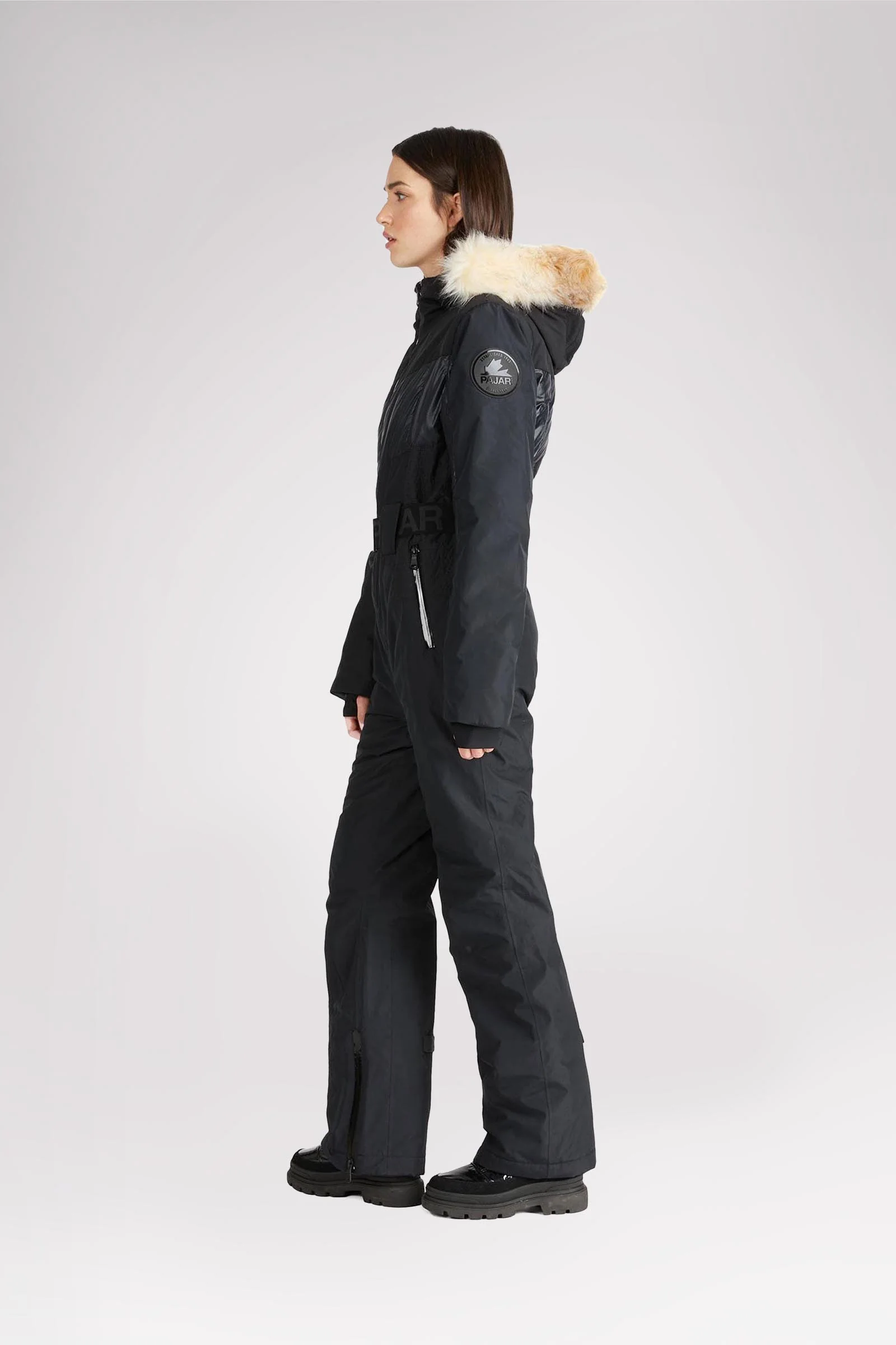 Pearl Women's Ski Jumpsuit w/ Faux Fur Trim