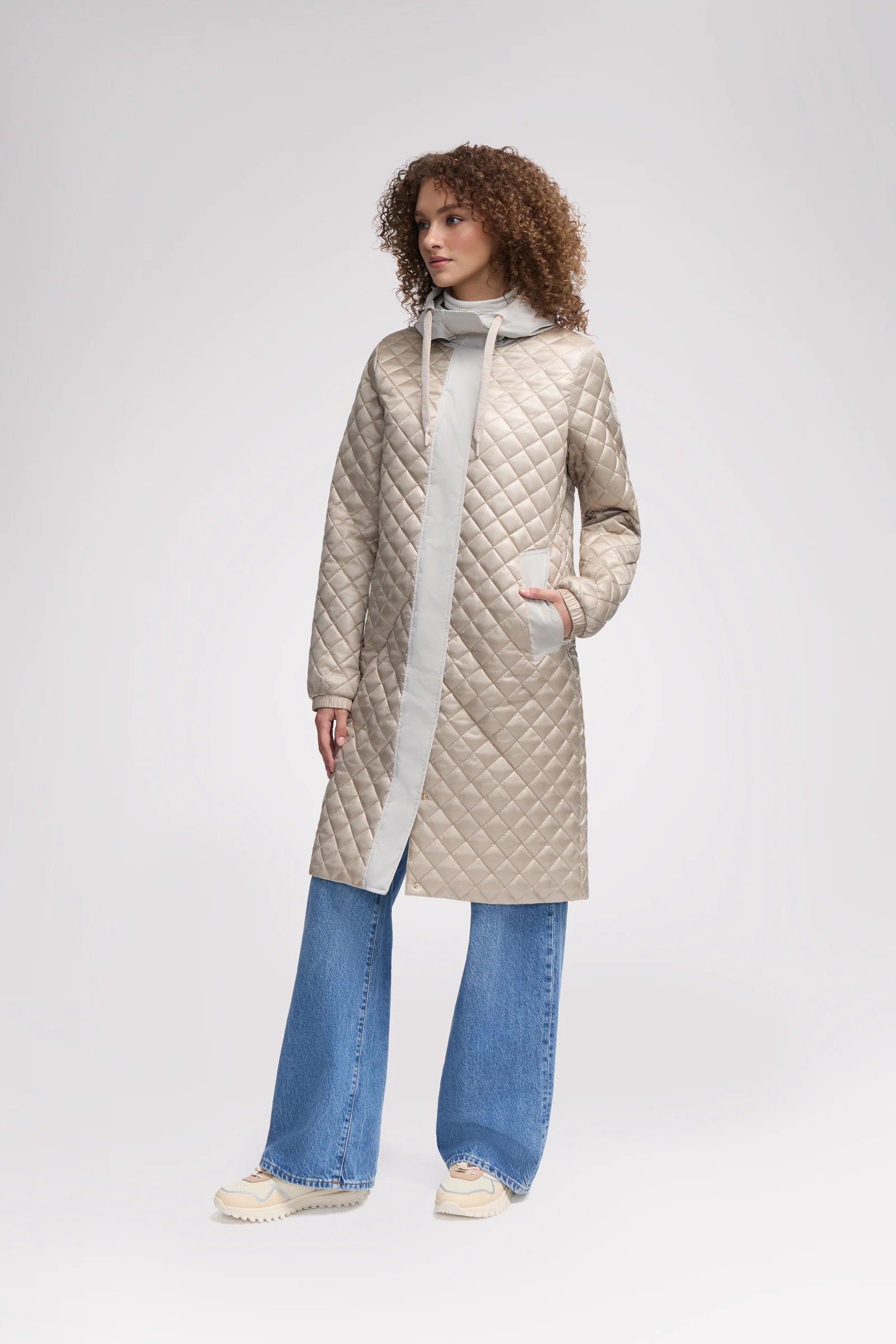 Peridot Women's Lightweight Quilted Longline Shacket