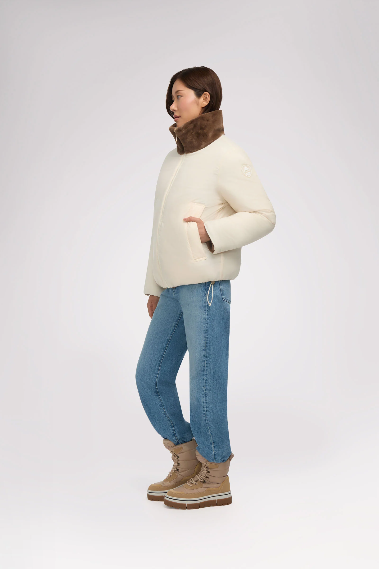 Vanita Women's Boxy Reversible Puffer