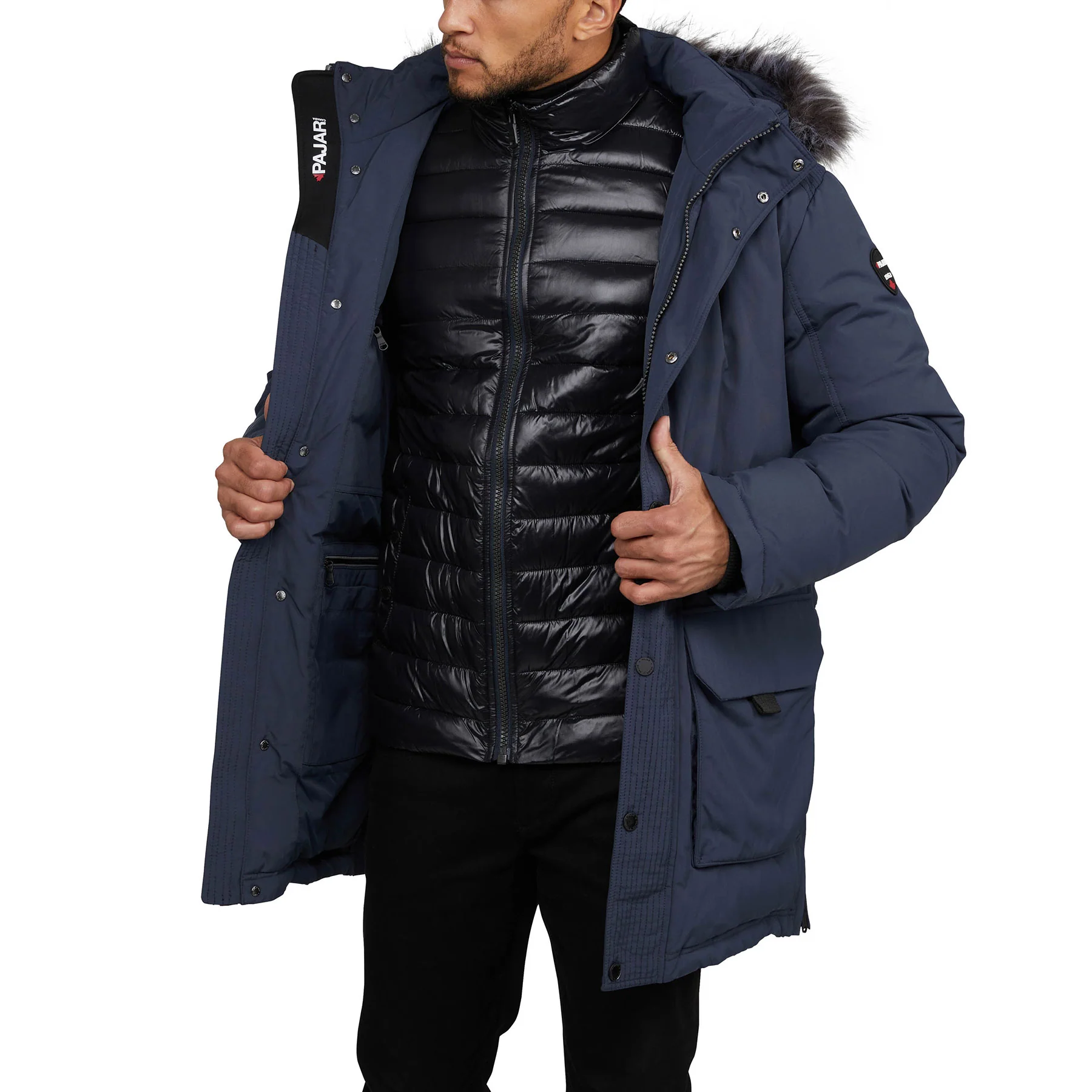 Parsenn Men's 3-in-1 Parka w/ Faux Fur Trim