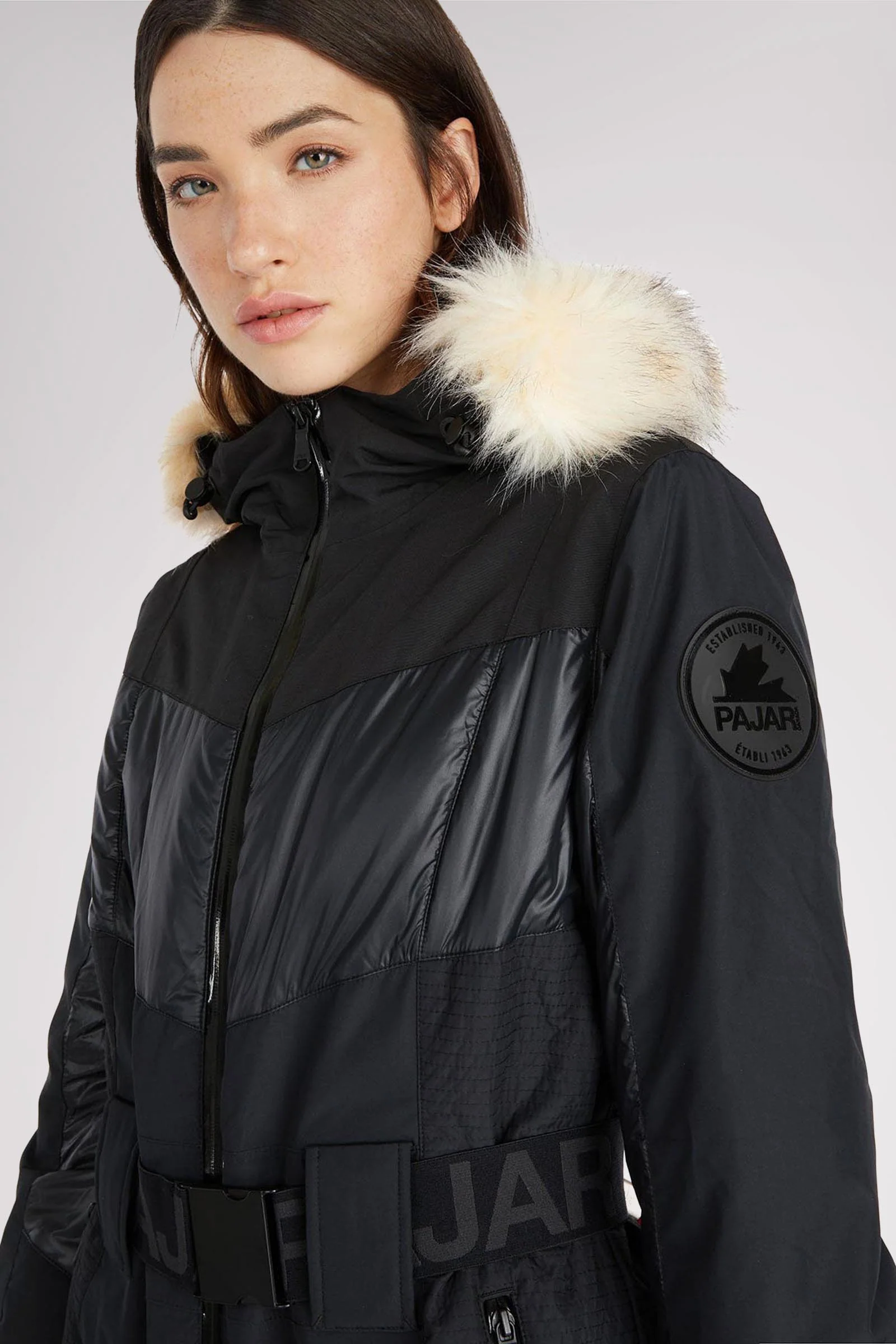 Pearl Women's Ski Jumpsuit w/ Faux Fur Trim