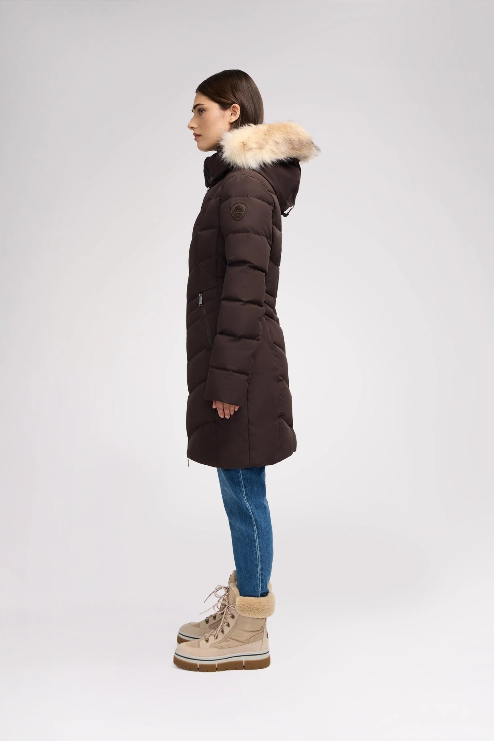 January Women's Quilted Puffer w/ Faux Fur