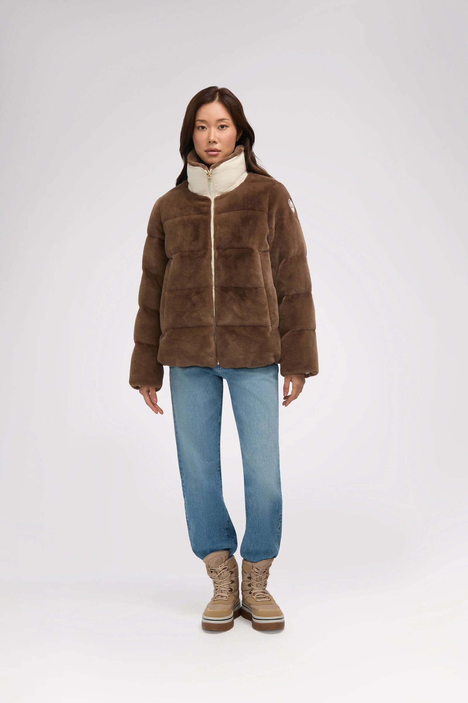 Vanita Women's Boxy Reversible Puffer