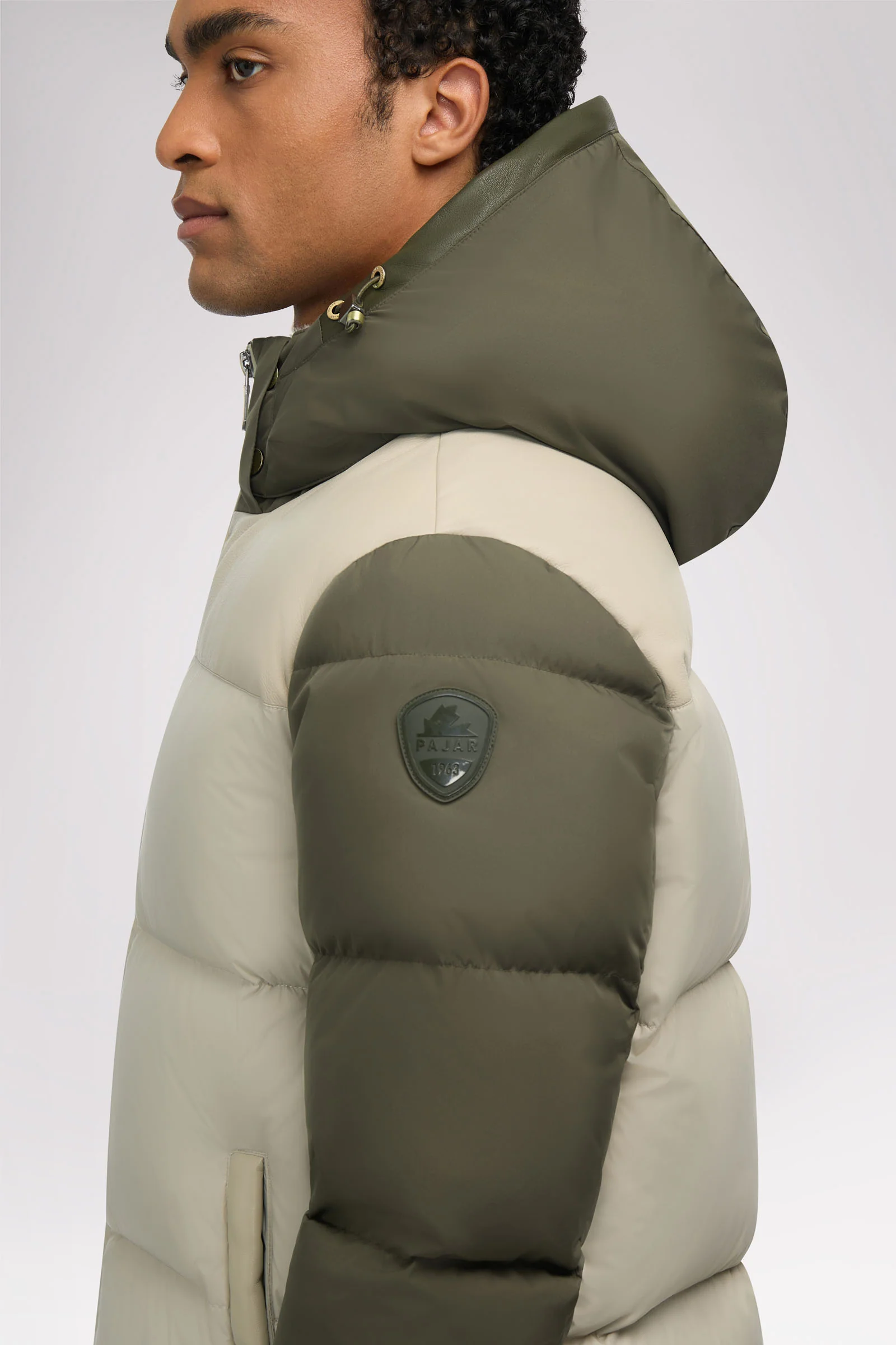 Rigel Men's Mixed Media Faux Shearling Puffer