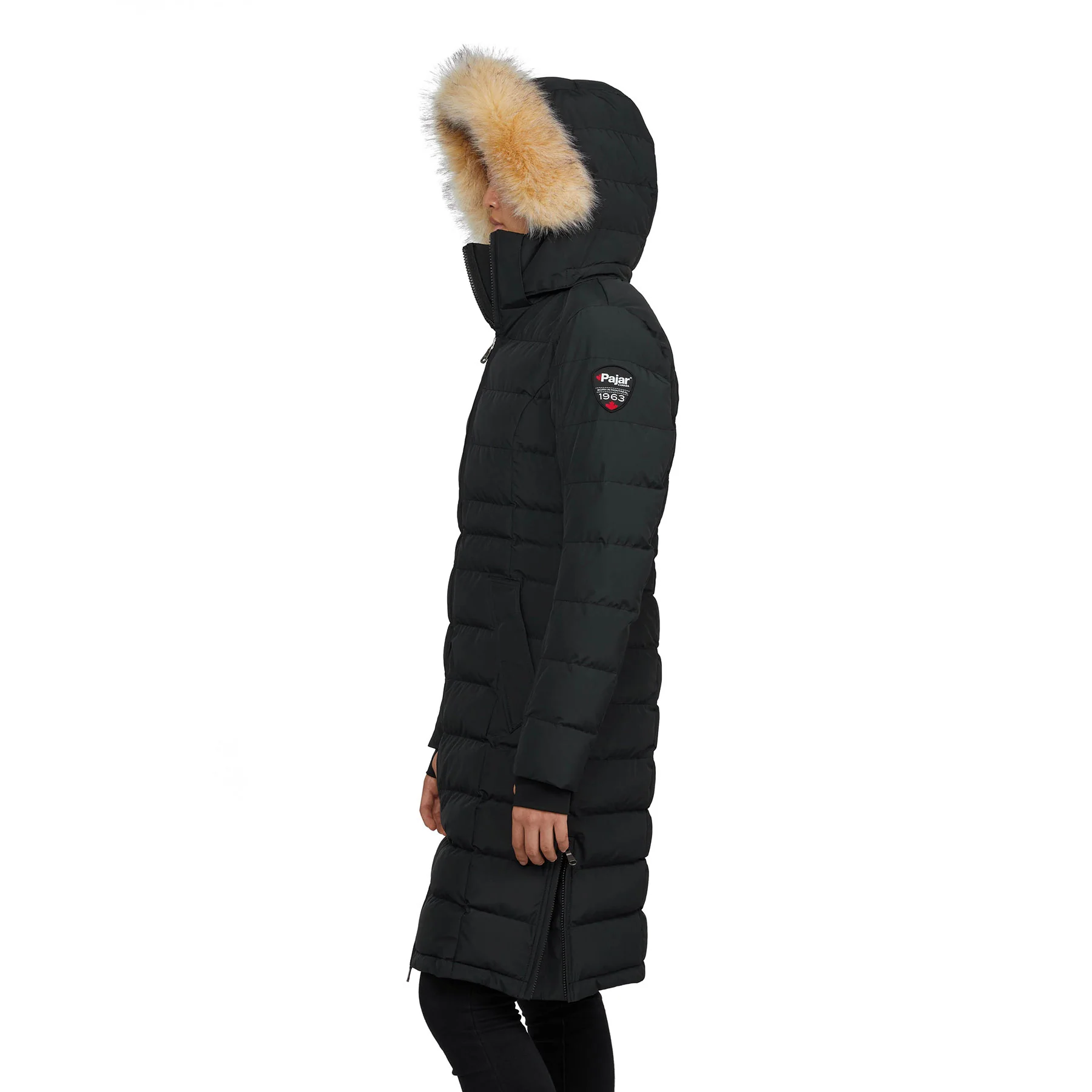 Venice Women's Long Puffer w/ removable faux-fur trim