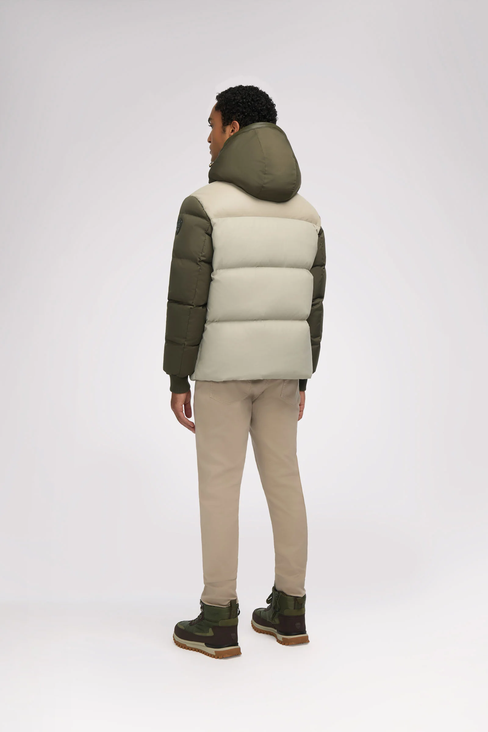 Rigel Men's Mixed Media Faux Shearling Puffer