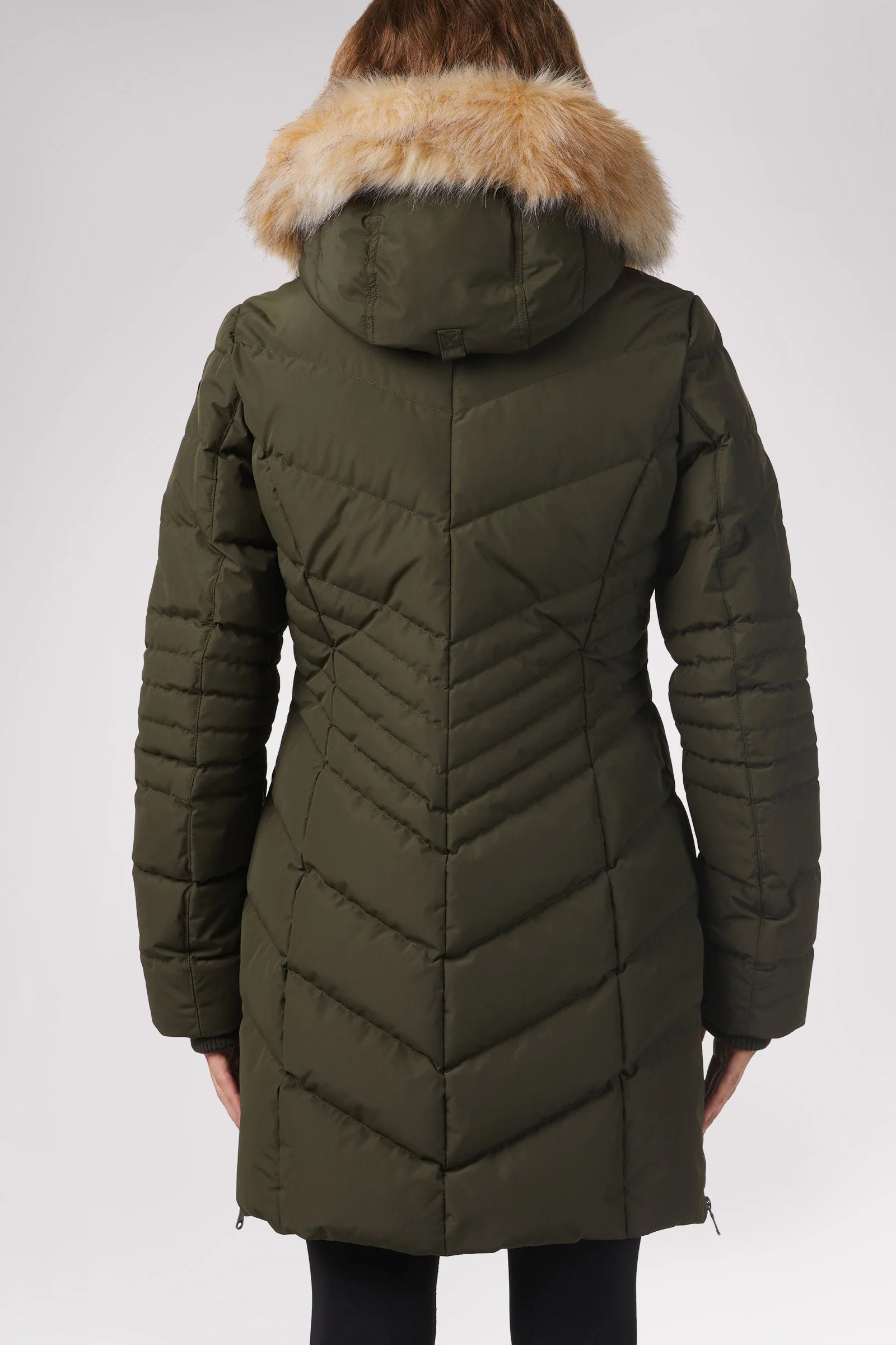 Queens Quilted Puffer w/Faux Fur Hood Trim