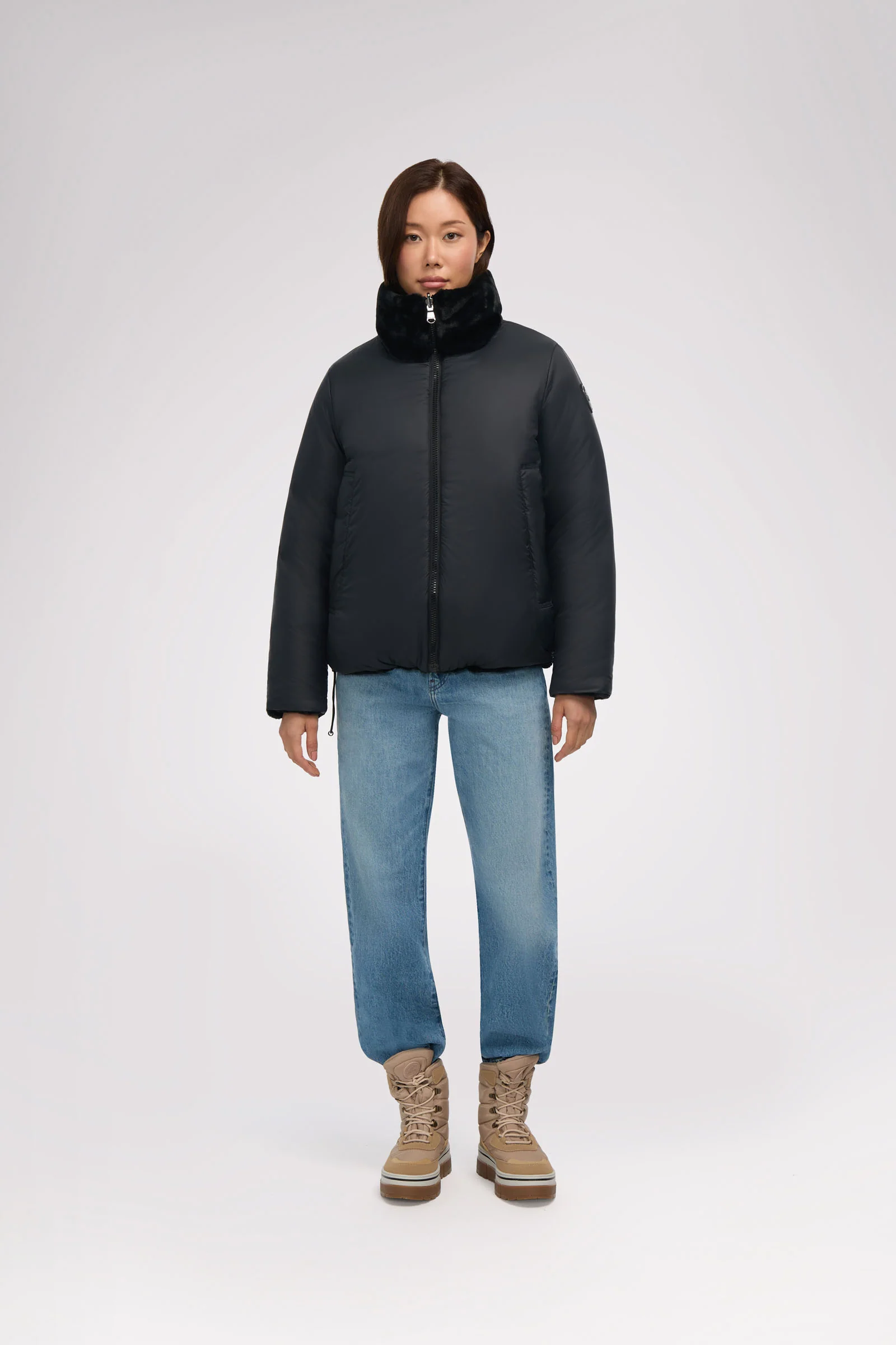 Vanita Women's Boxy Reversible Puffer