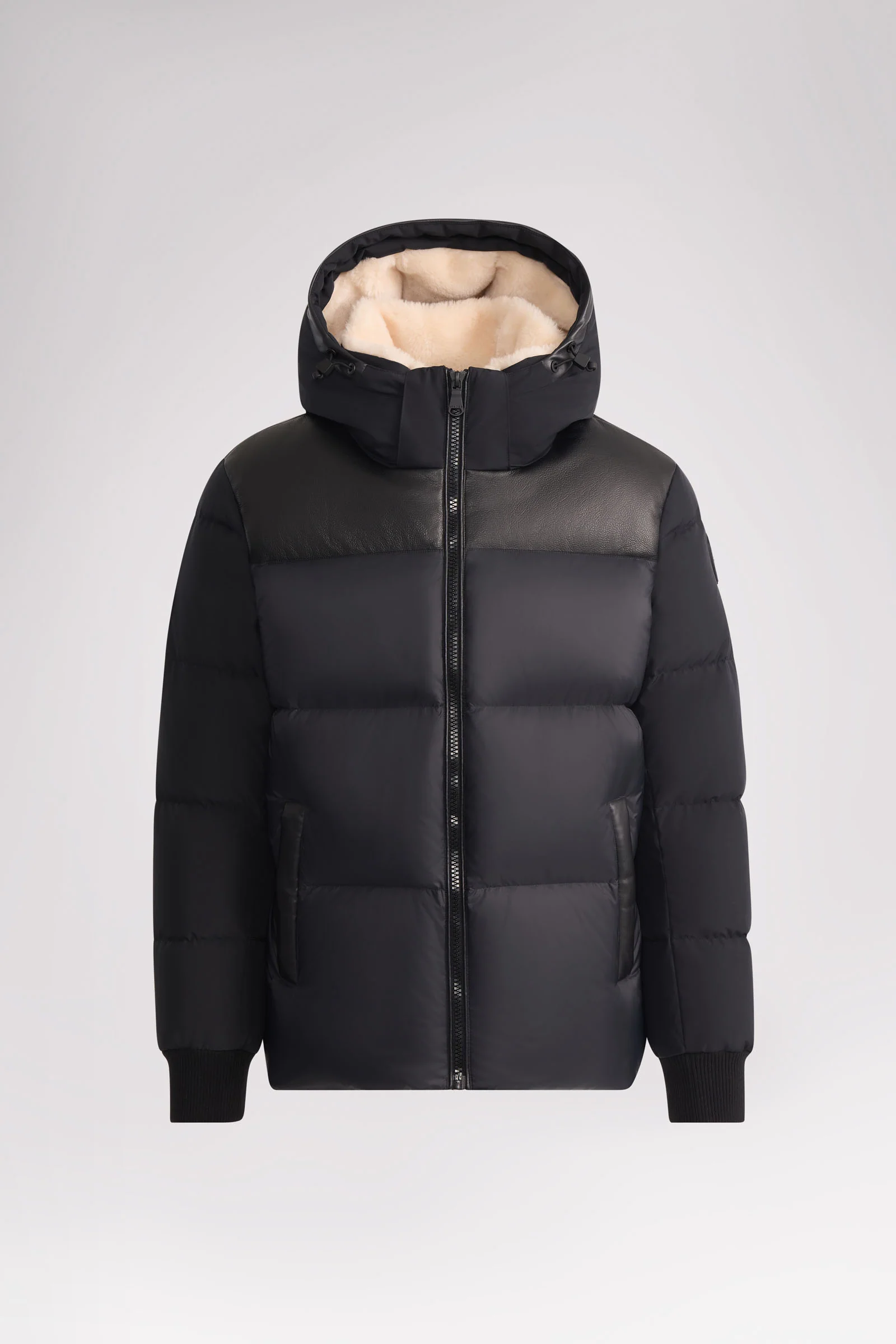 Rigel Men's Mixed Media Faux Shearling Puffer