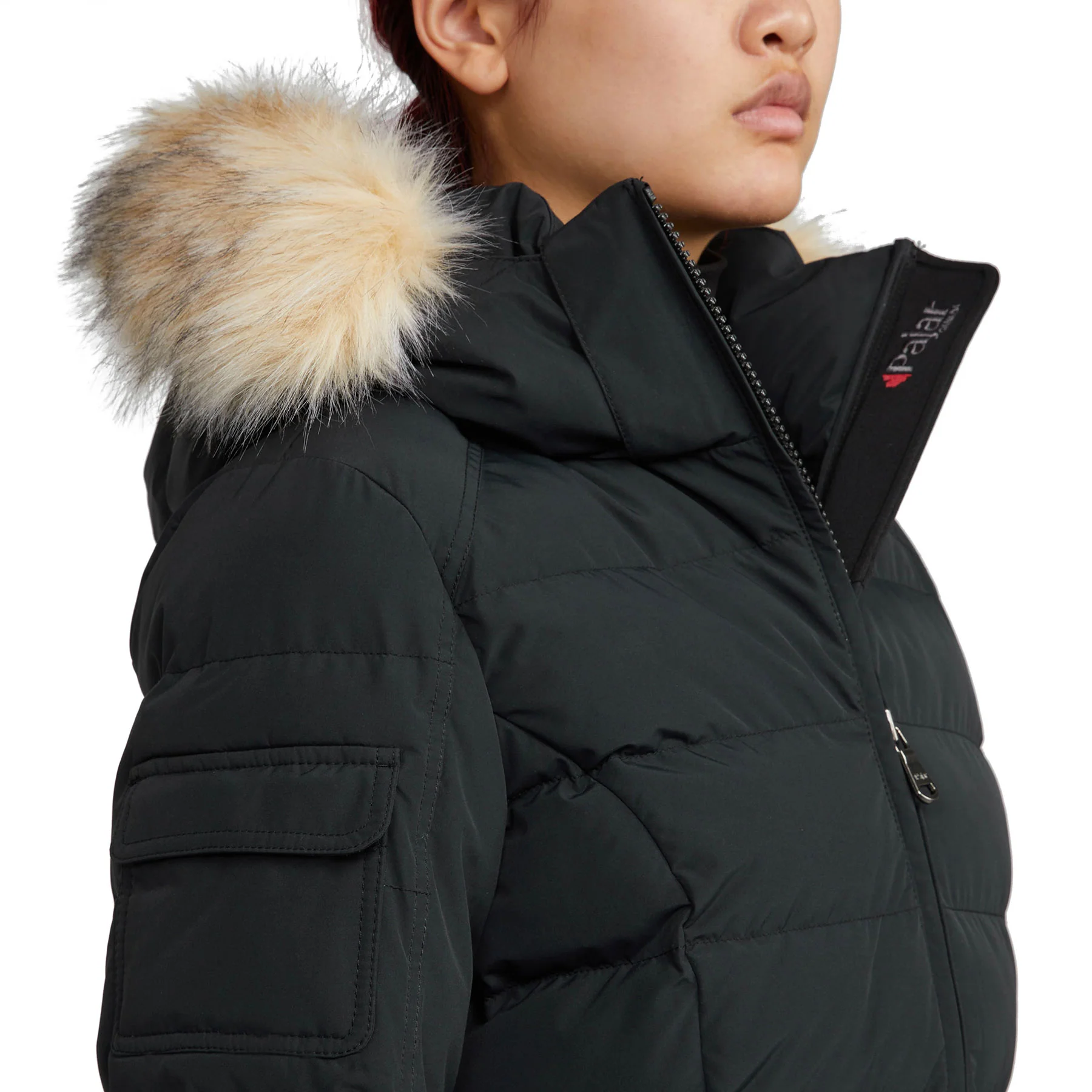 Venice Women's Long Puffer w/ removable faux-fur trim