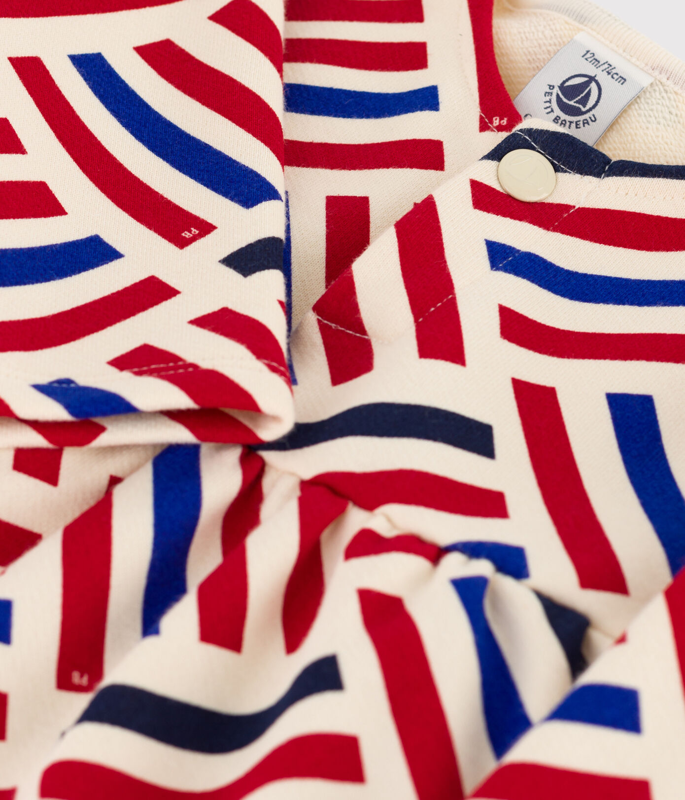 Robe manches longues imprimée graphique bébé en molleton