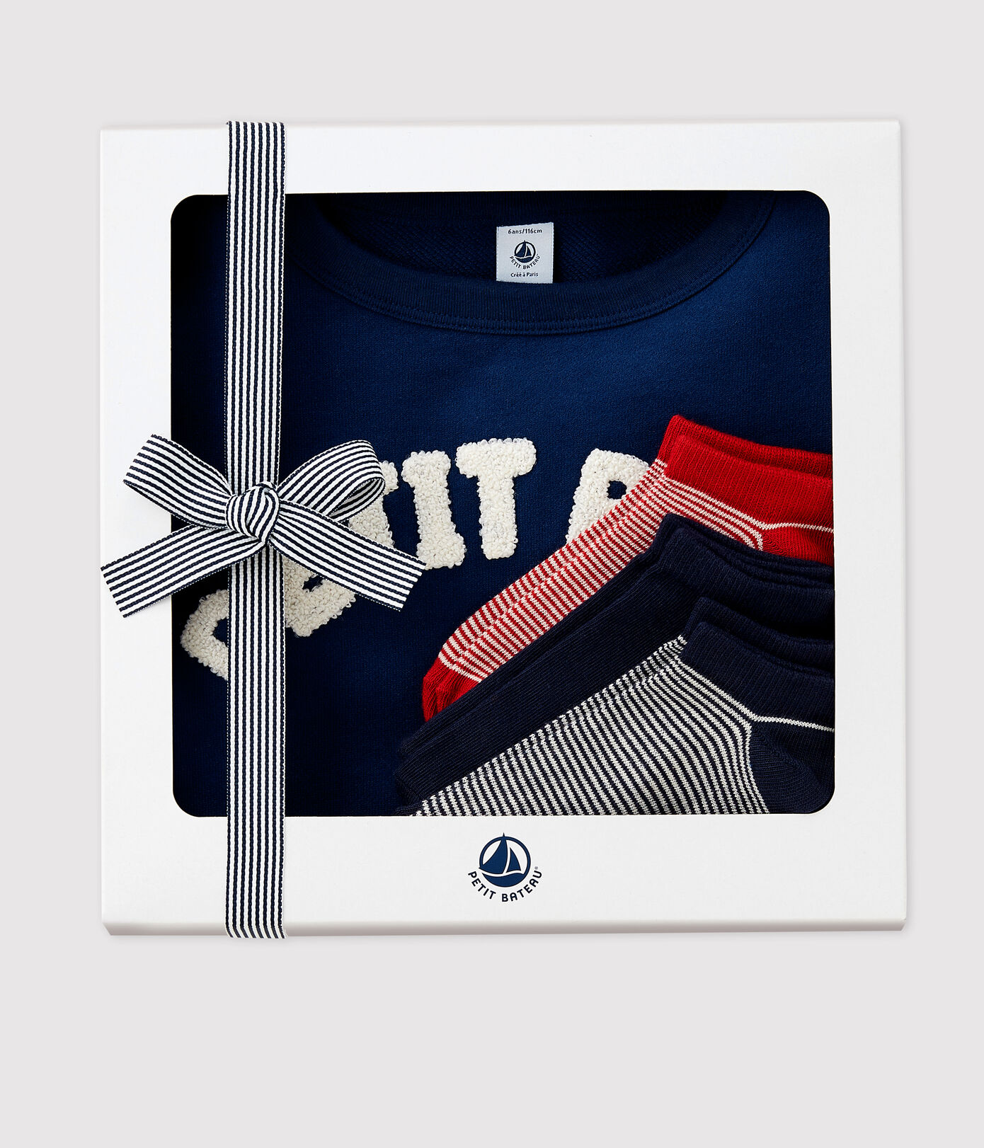 Coffret cadeau sweat et chaussettes enfant garon
