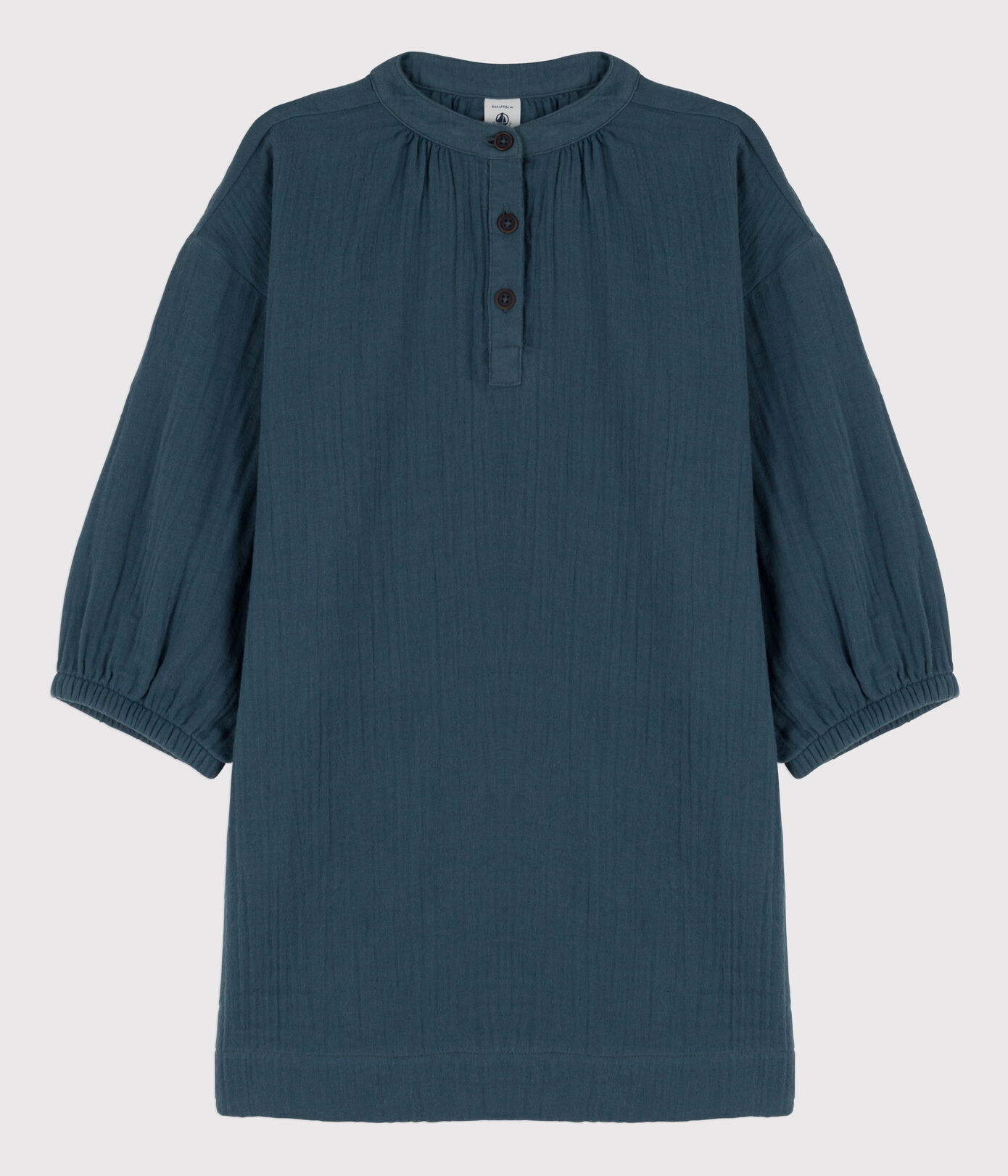 Robe manches longues gaze de coton enfant fille