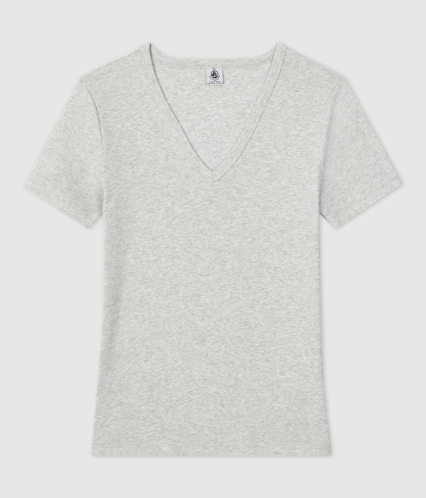 Tee-shirt L'ICONIQUE col V en coton Femme