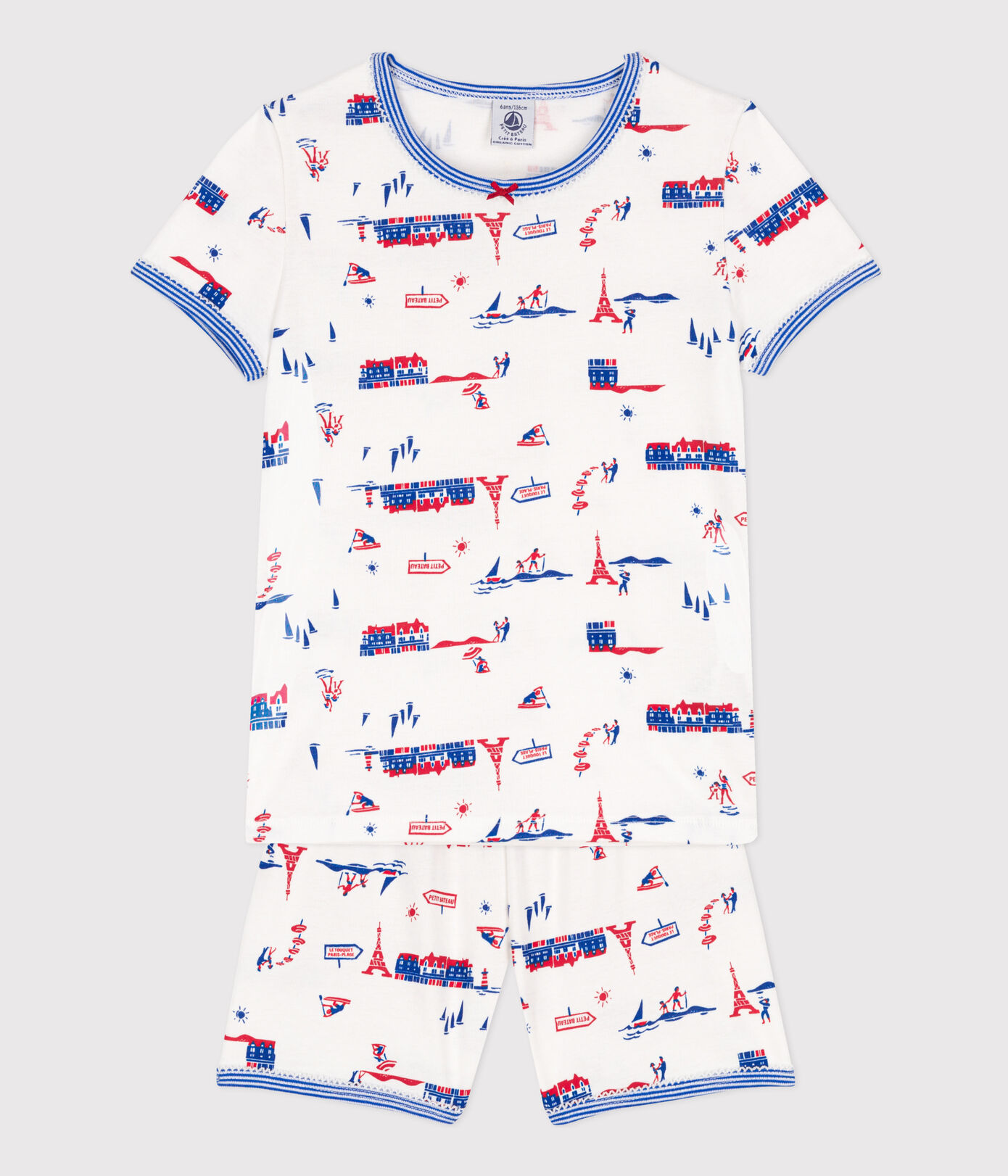 Pyjacourt Paris en coton petite fille