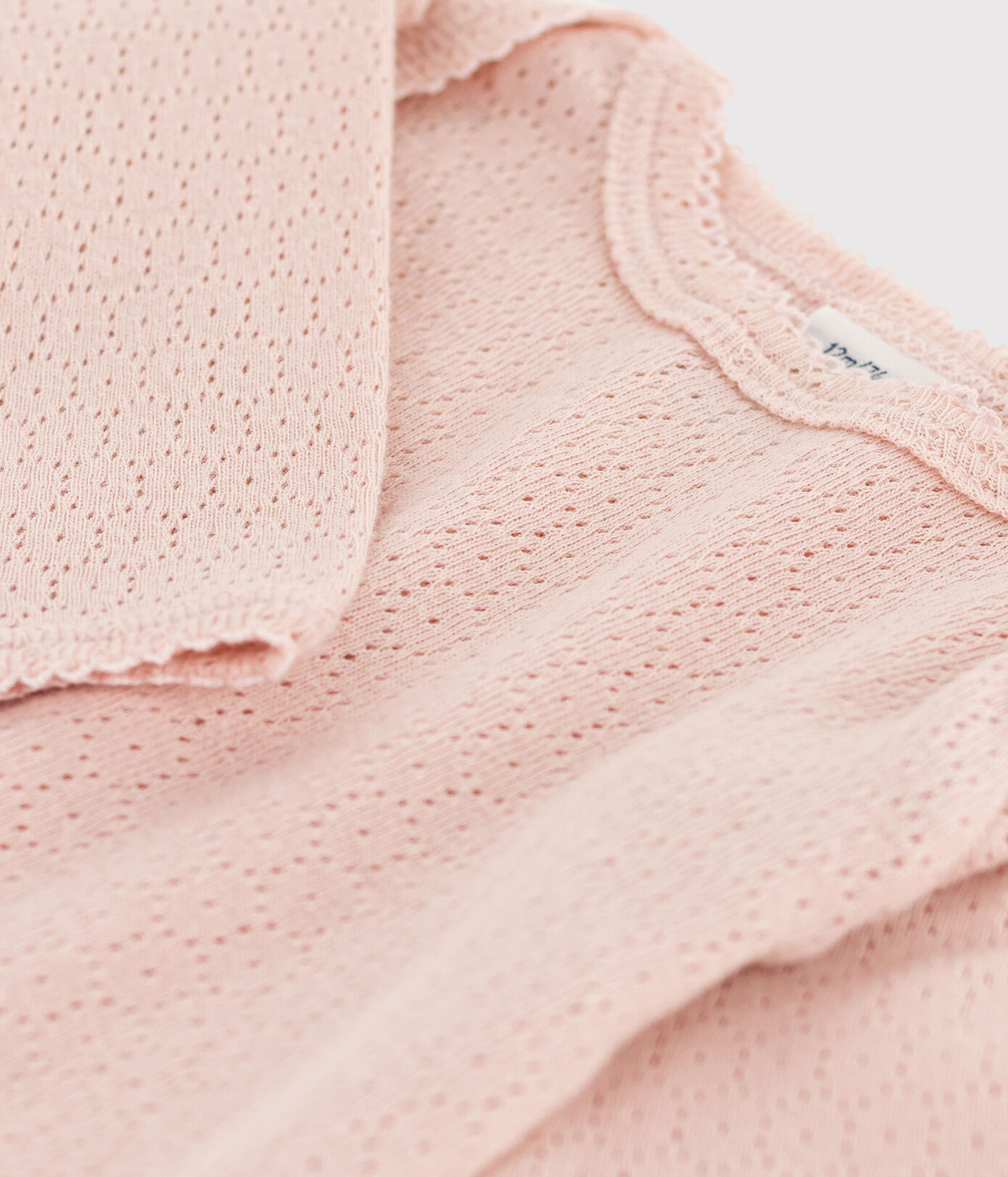 Body manches longues bébé en maille ajourée