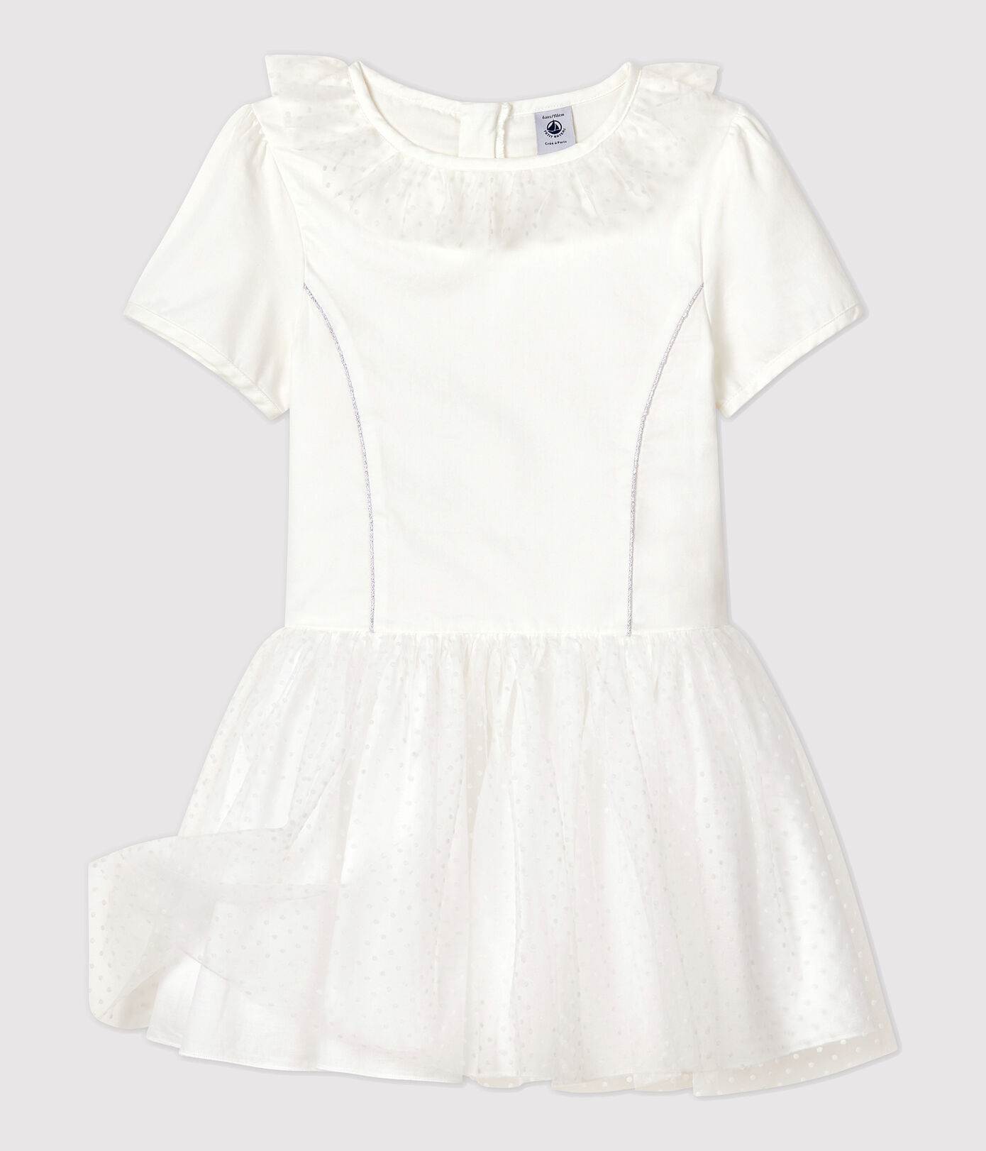 Robe cérémonie en satin et tulle enfant fille