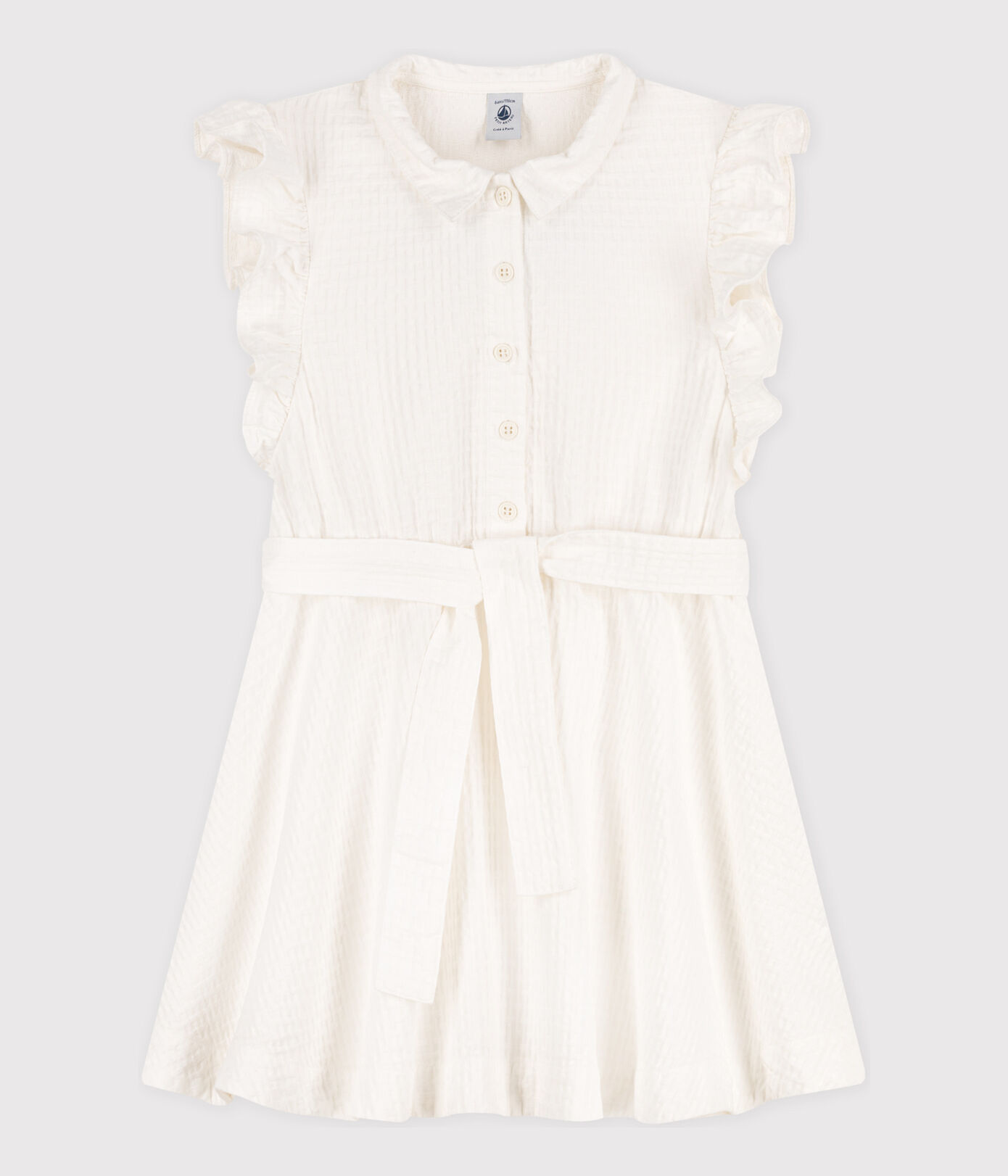 Robe sans manche en seersucker enfant fille