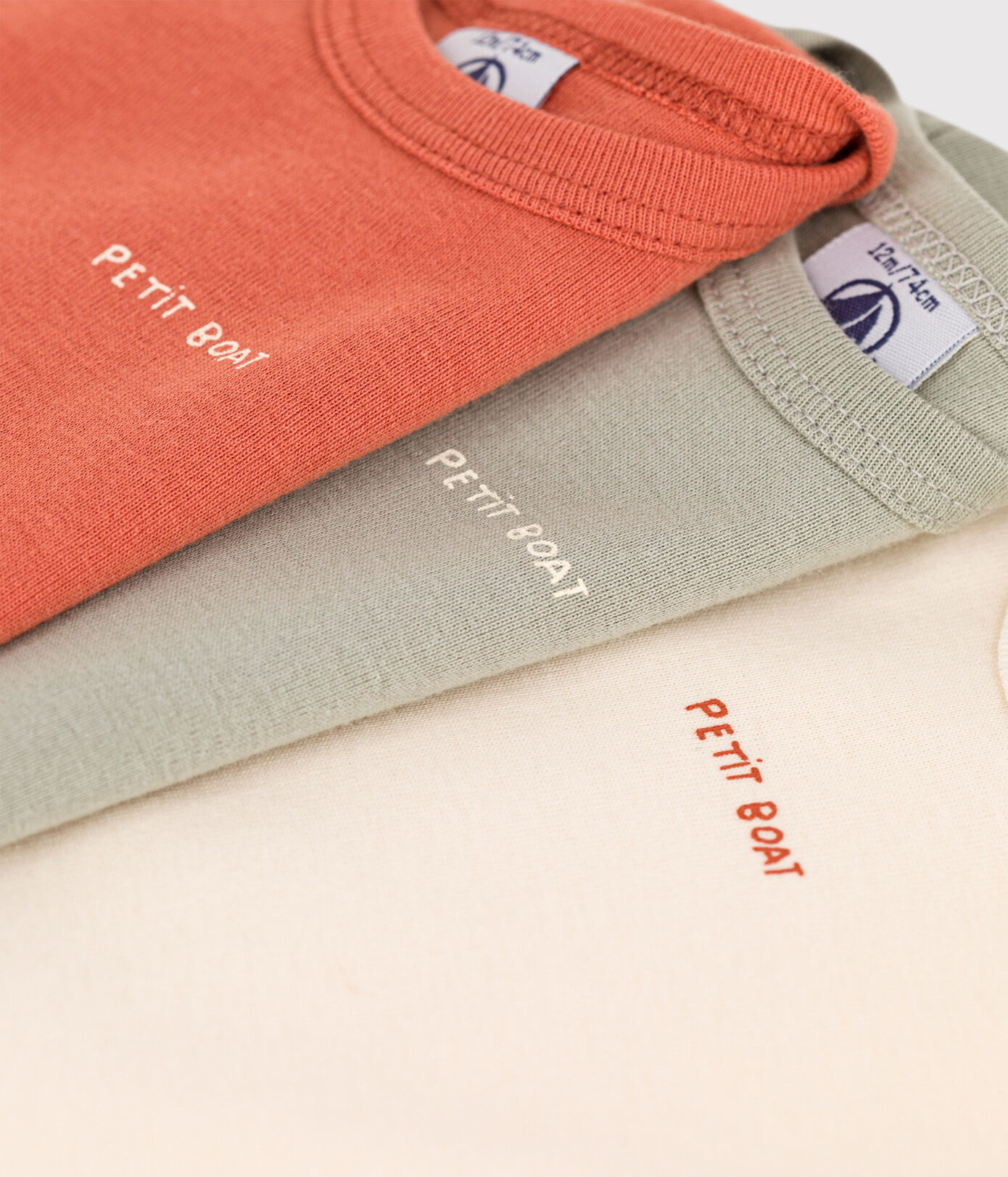 Lot de 3 bodies manches longues bébé en coton